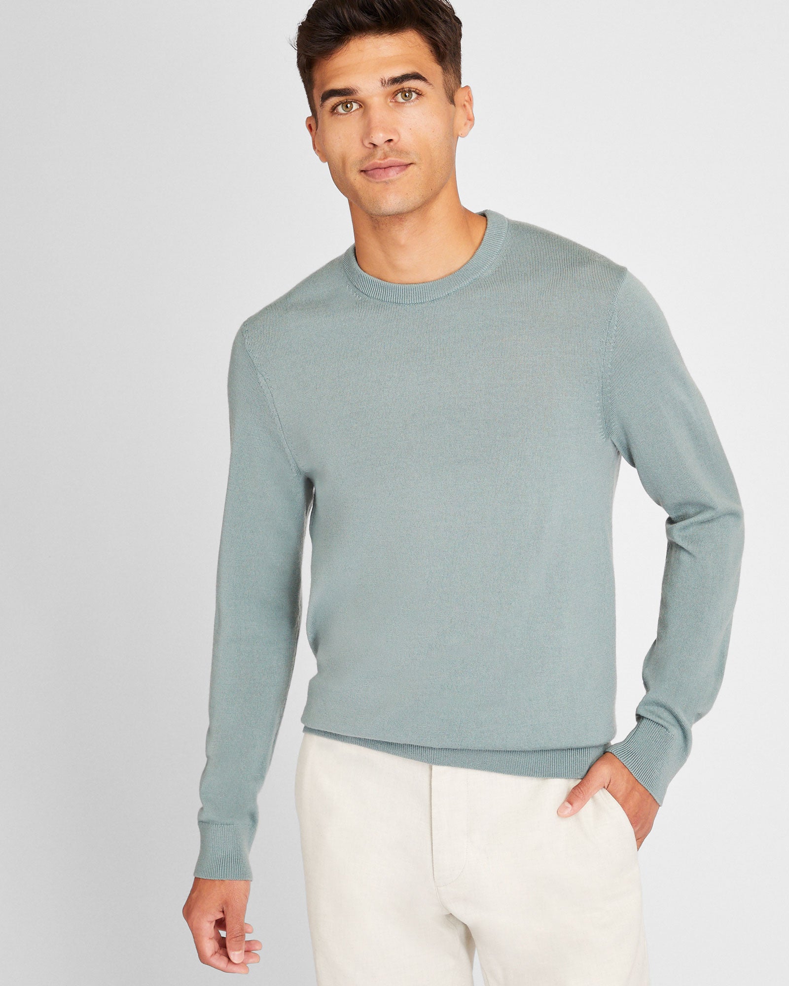 CLUB MONACO - Merino Crewneck - Green
