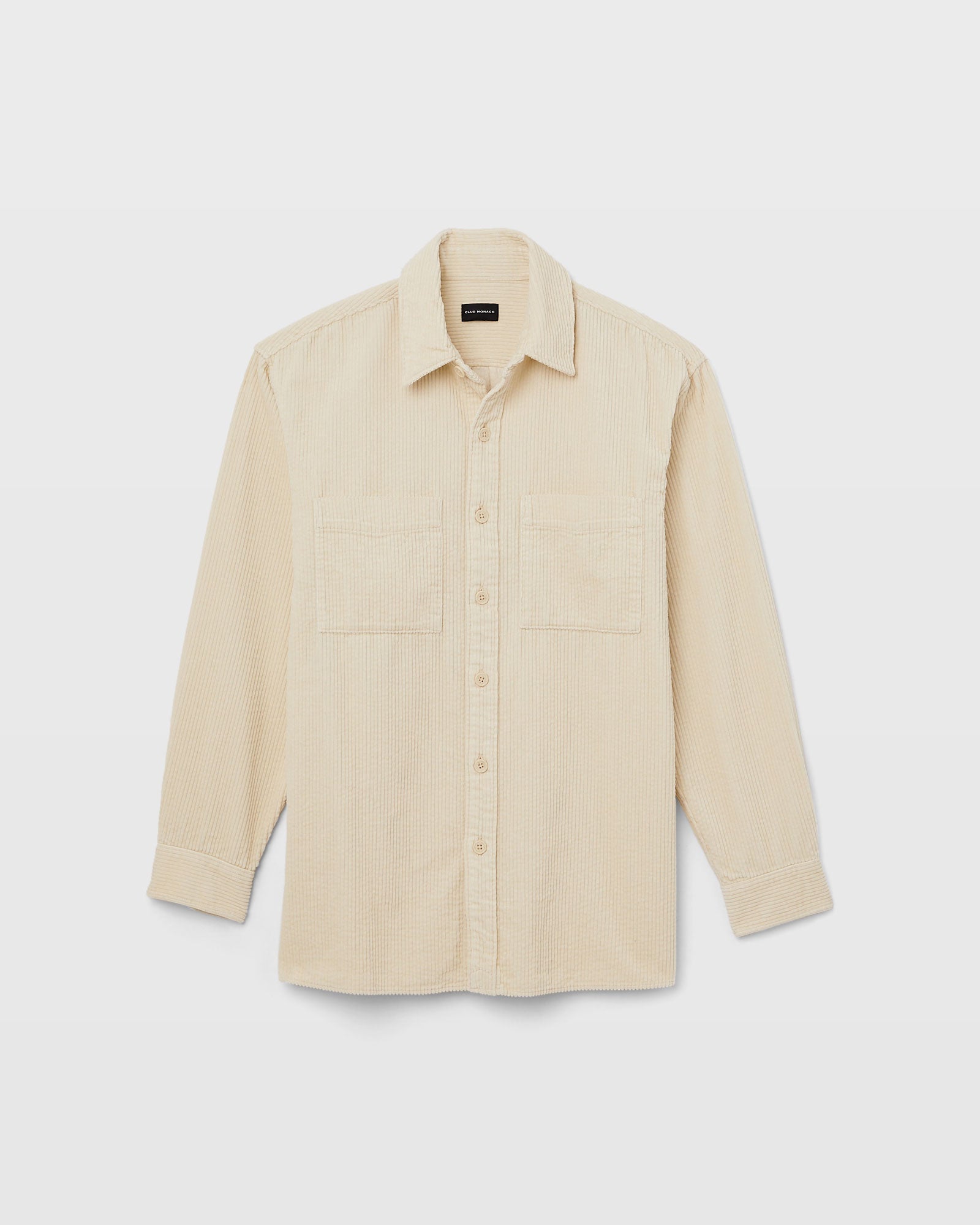 CLUB MONACO - Wide Wale Corduroy Shirt - Off White