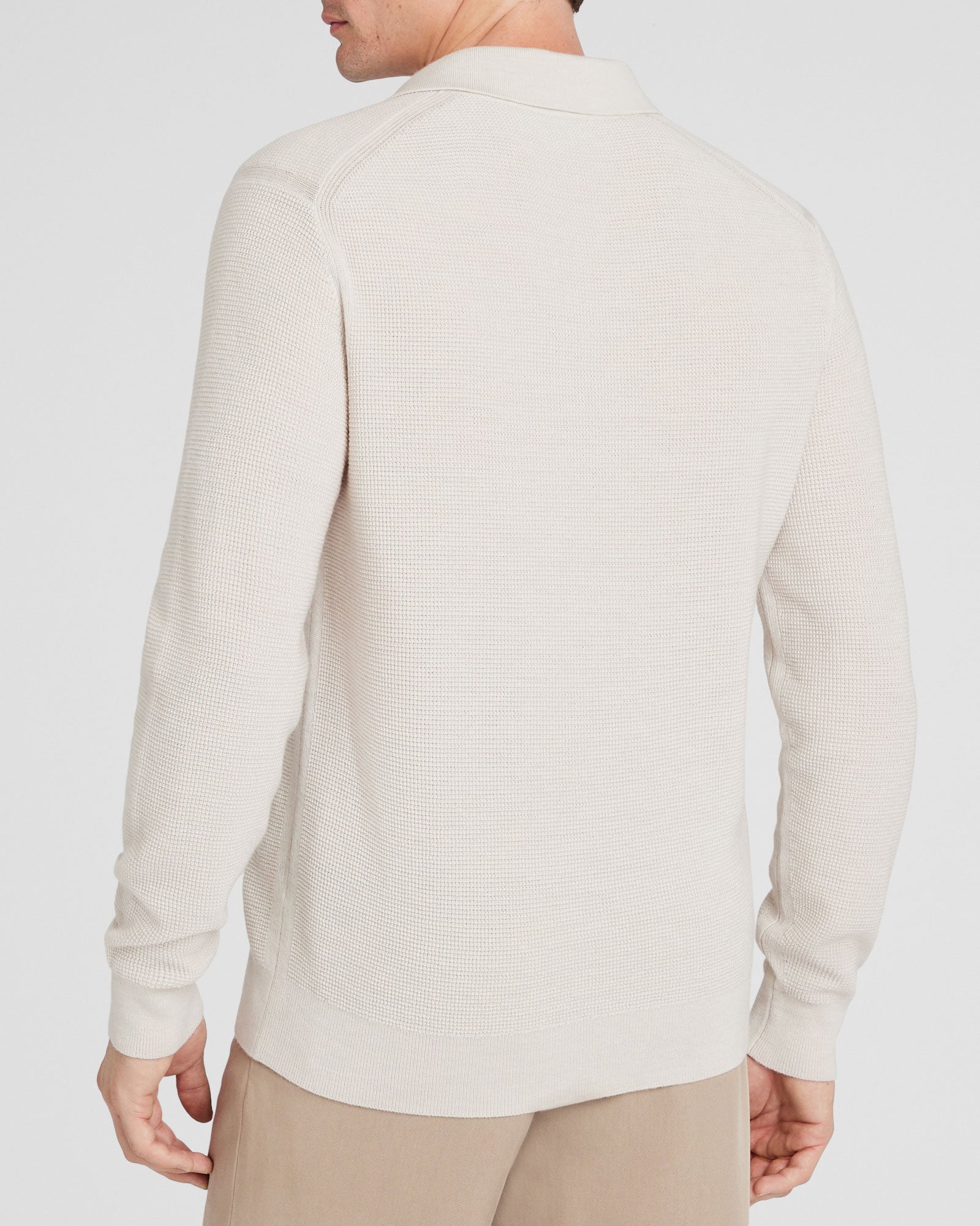 CLUB MONACO - Polo raffiné texturé - Crème
