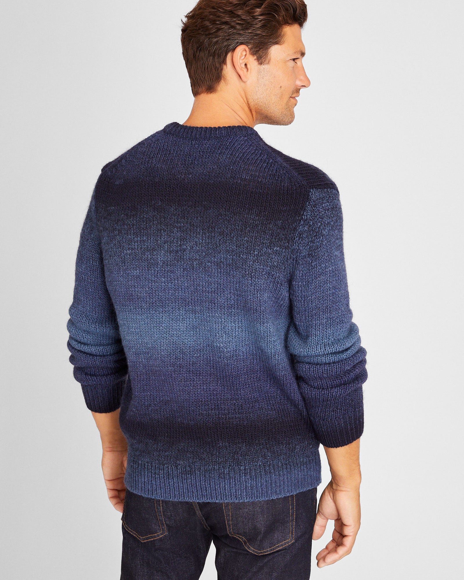CLUB MONACO - Ombré Crewneck - Navy Mix