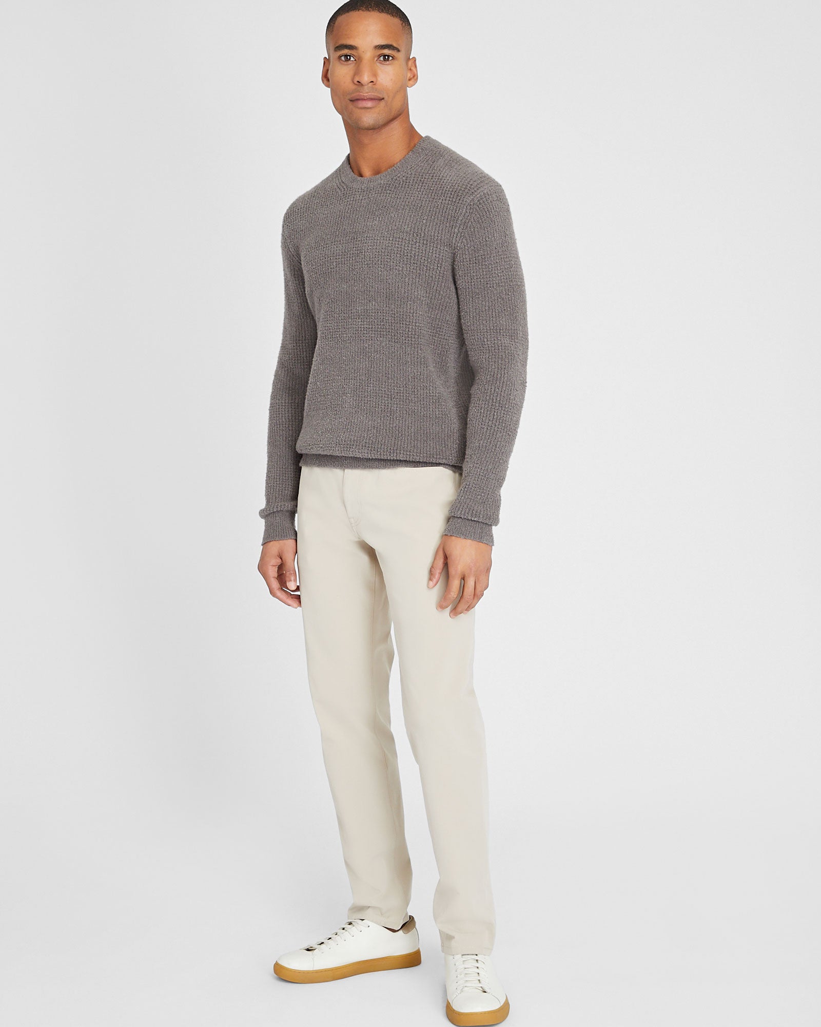 CLUB MONACO - Chandail en tricot gaufré bouclé - Bleu