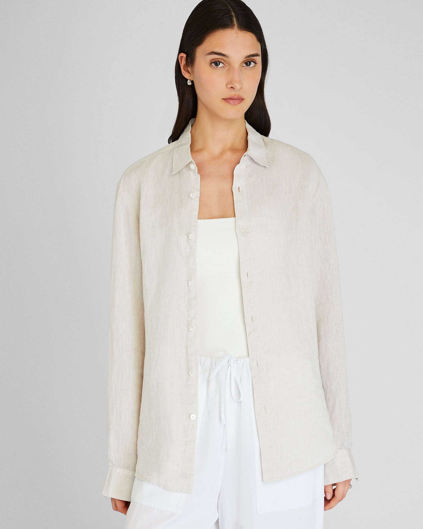CLUB MONACO - Chemise en lin Carlo Basetti - Naturel