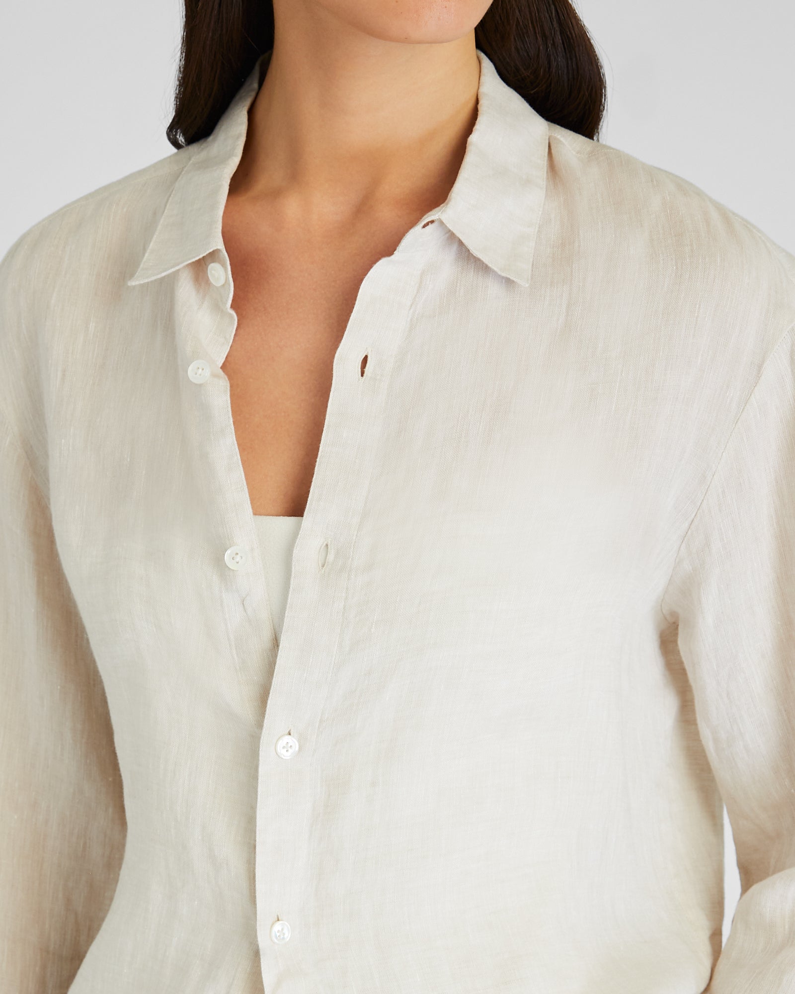 CLUB MONACO - Chemise en lin Carlo Basetti - Naturel
