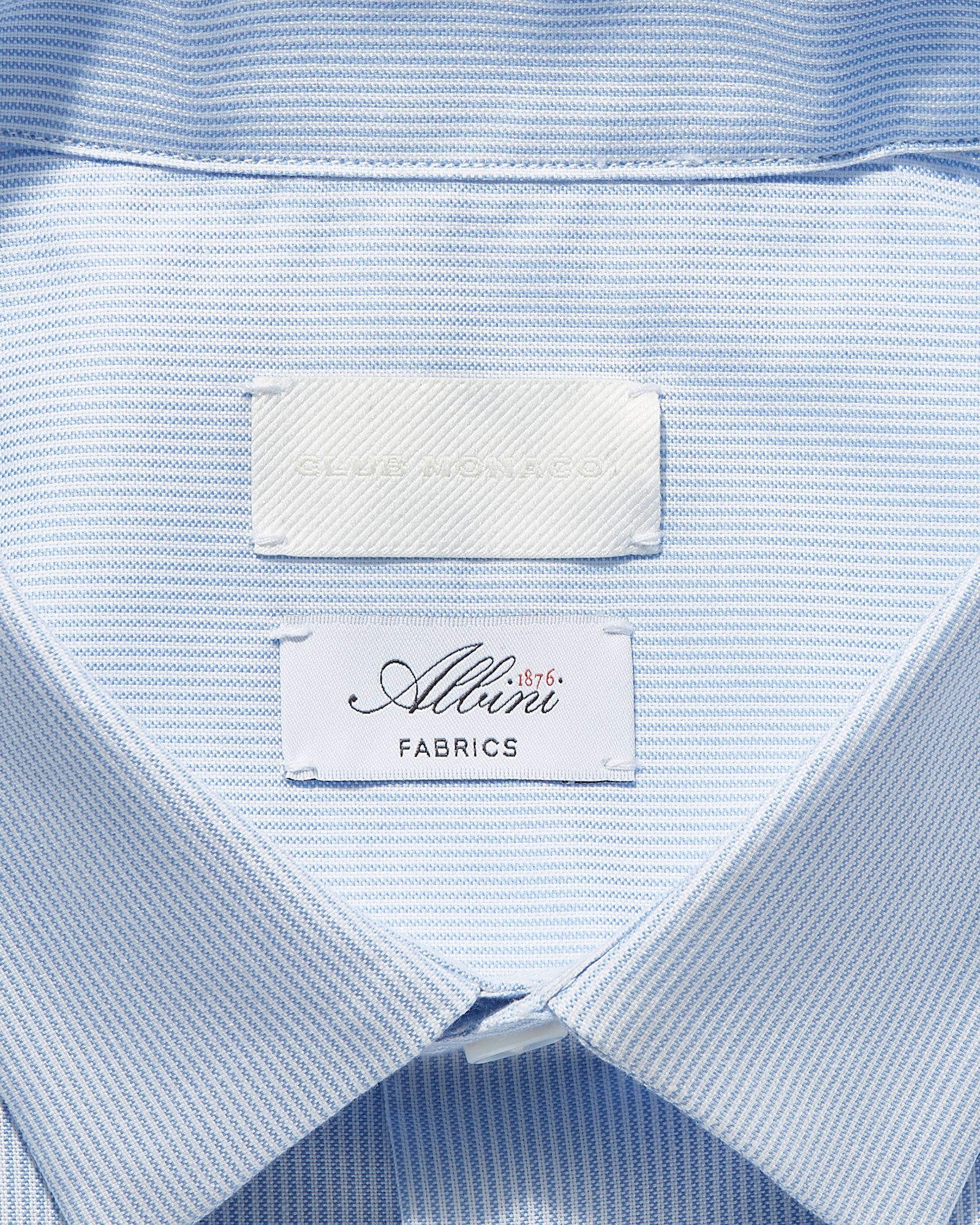 CLUB MONACO - Chemise Albini en coton égyptien - Rayure Bleue