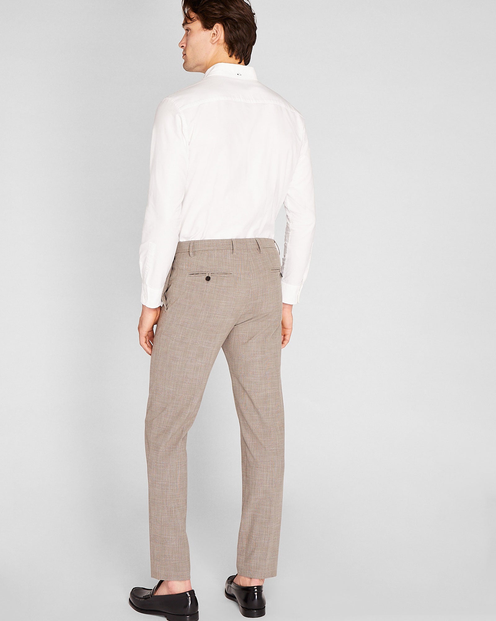 CLUB MONACO - Sutton Plaid Dress Pants - Brown Mix