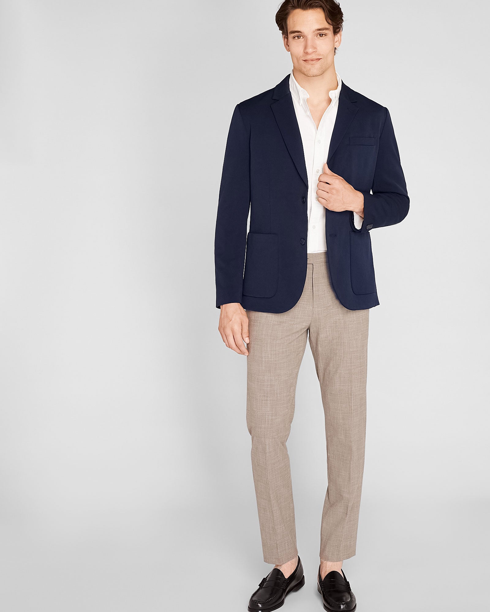 CLUB MONACO - Sutton Plaid Dress Pants - Brown Mix