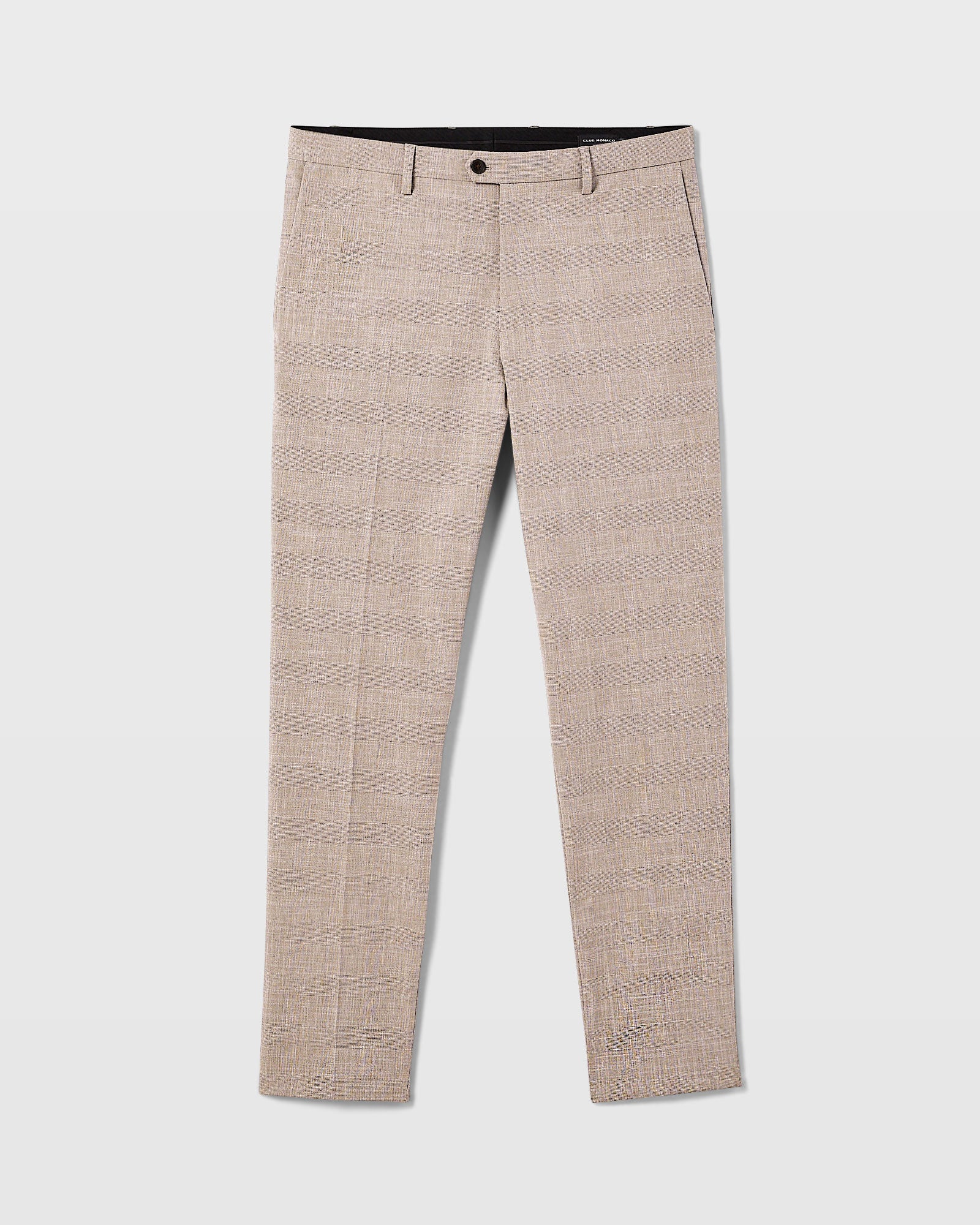 CLUB MONACO - Sutton Plaid Dress Pants - Brown Mix