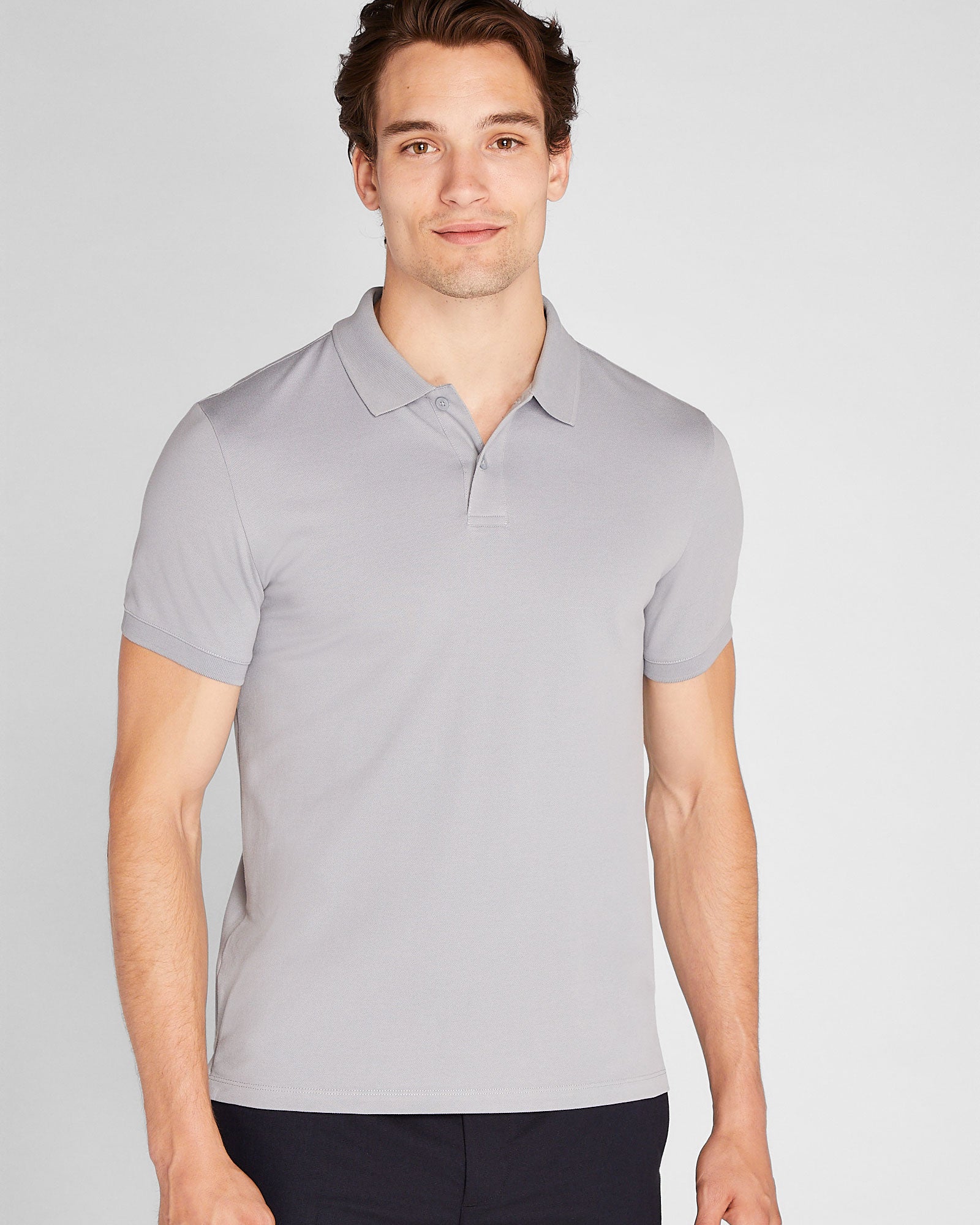 CLUB MONACO - Clean Piqué Polo - Medium Blue