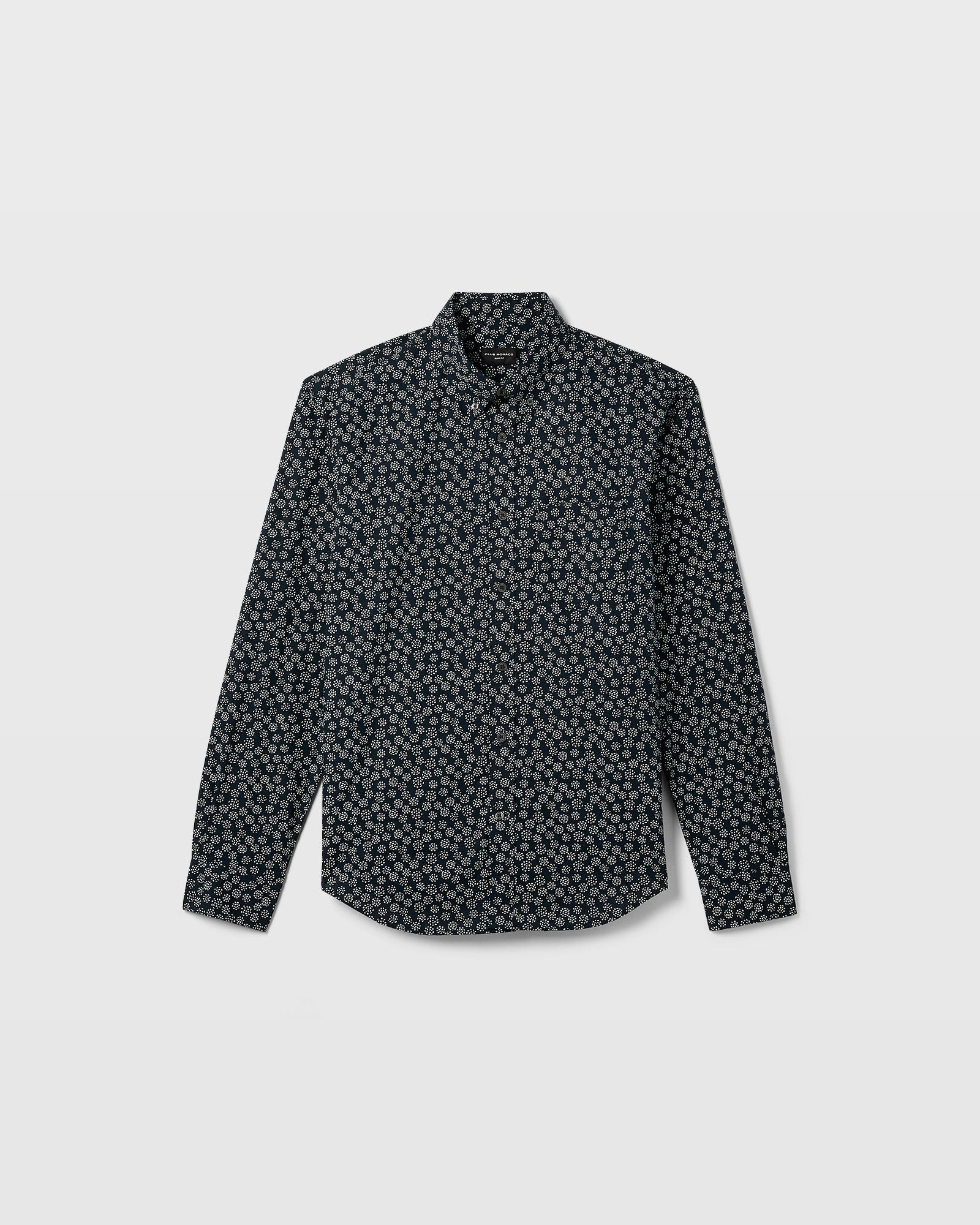 CLUB MONACO - Long Sleeve Dot Print Button Down Shirt - Multi