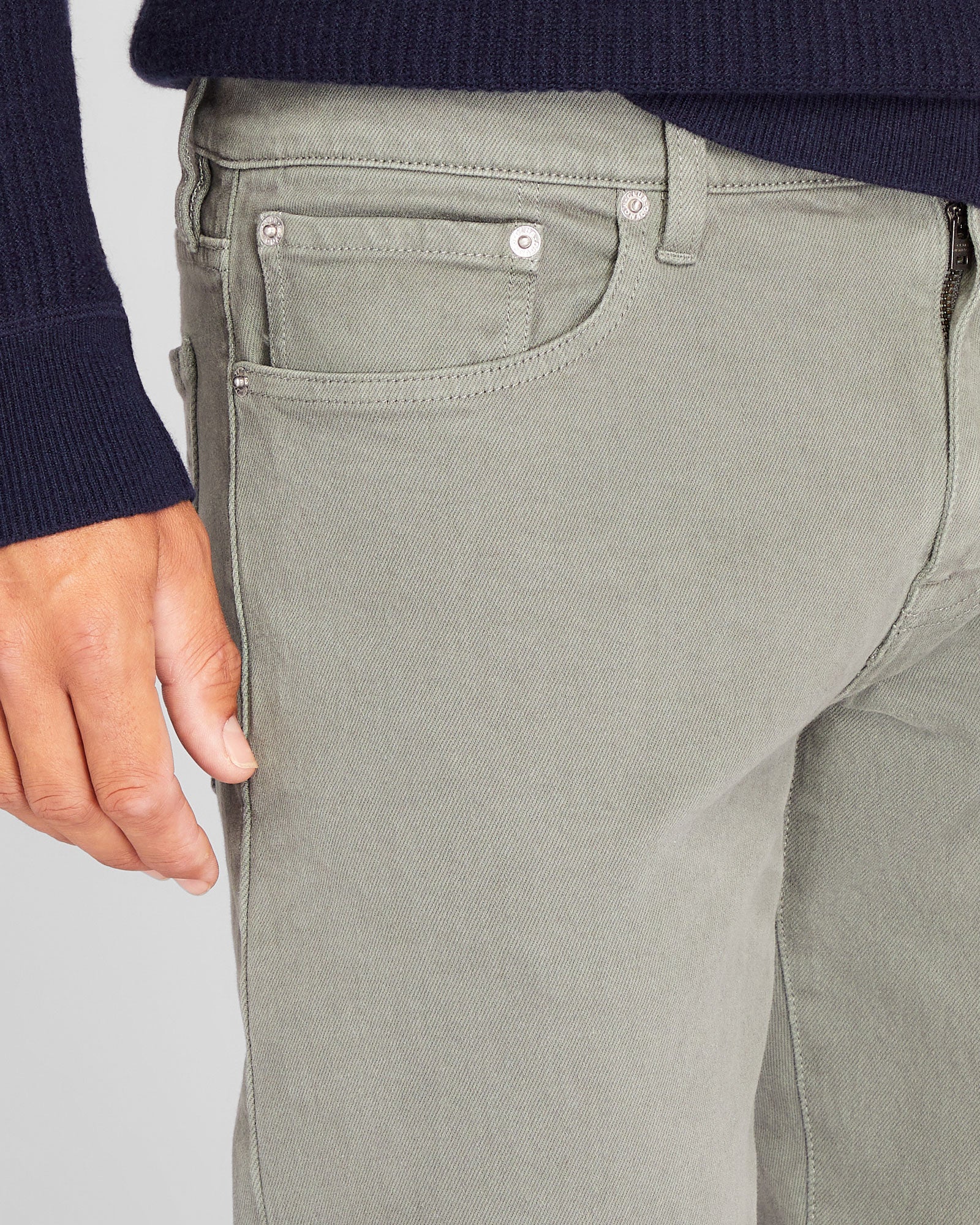 CLUB MONACO - Super Slim Garment Dyed Jeans - Medium Grey