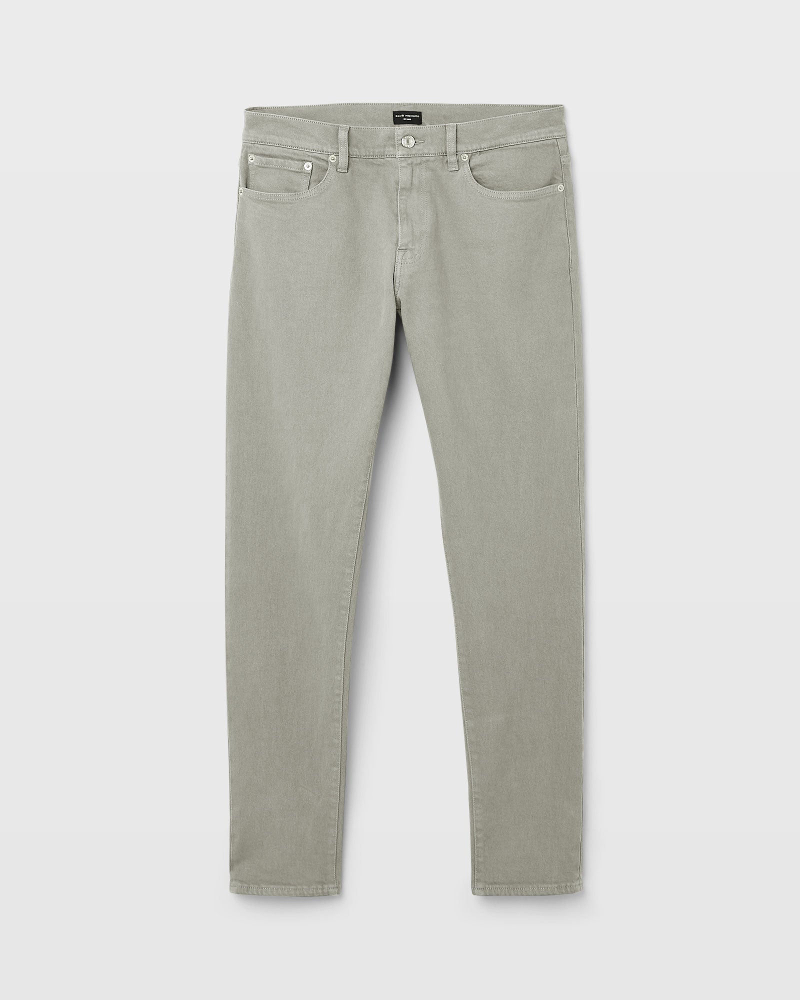 CLUB MONACO - Super Slim Garment Dyed Jeans - Medium Grey