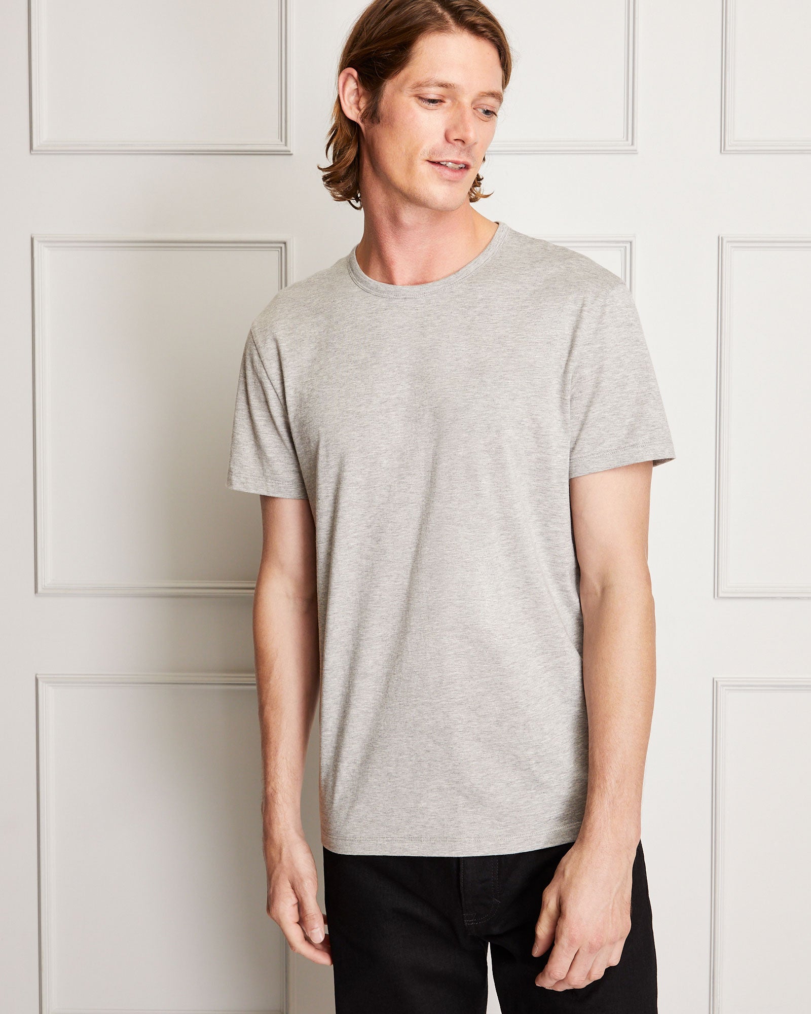 CLUB MONACO - T-shirt en tissu japonais - Mélange Gris