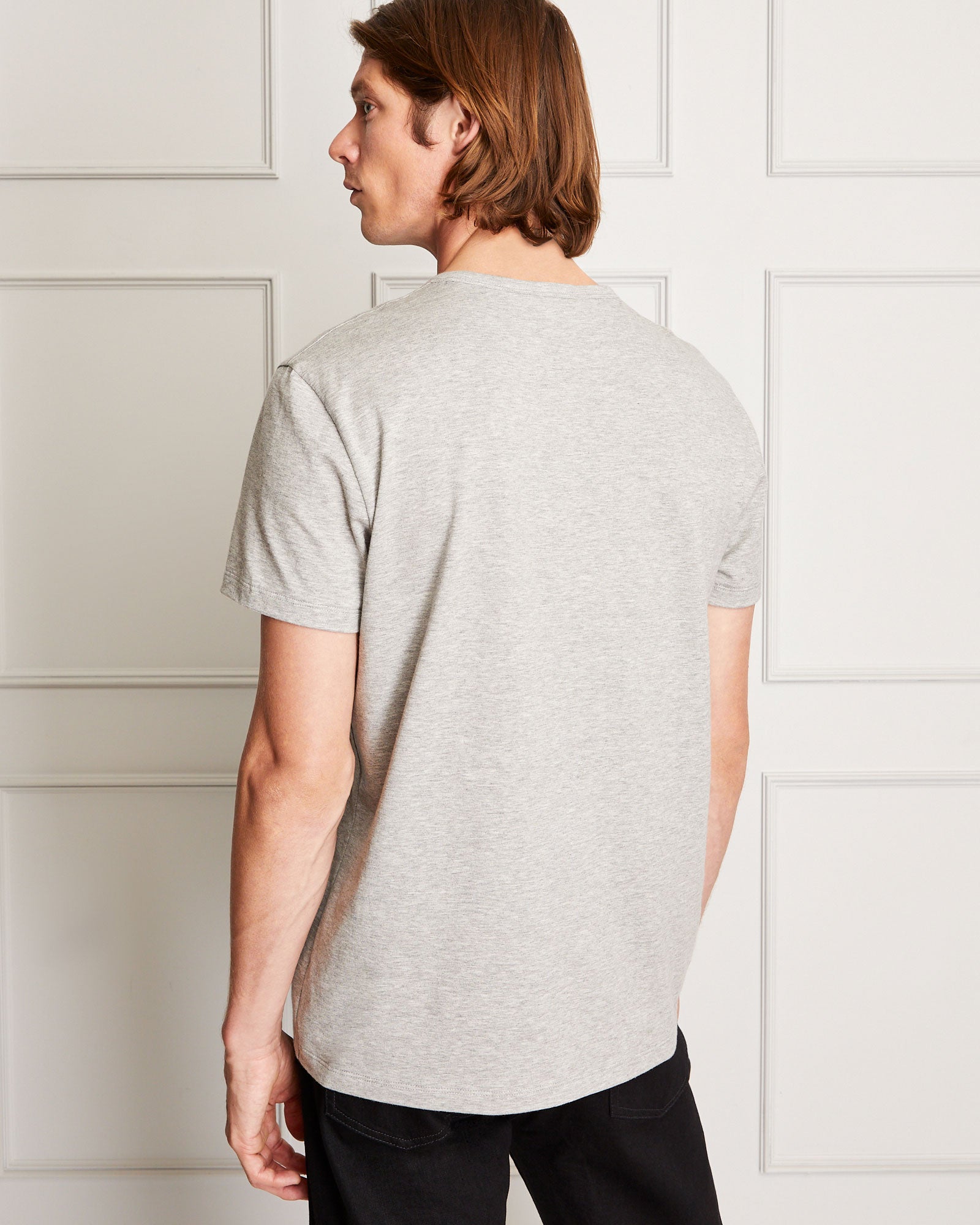 CLUB MONACO - T-shirt en tissu japonais - Mélange Gris