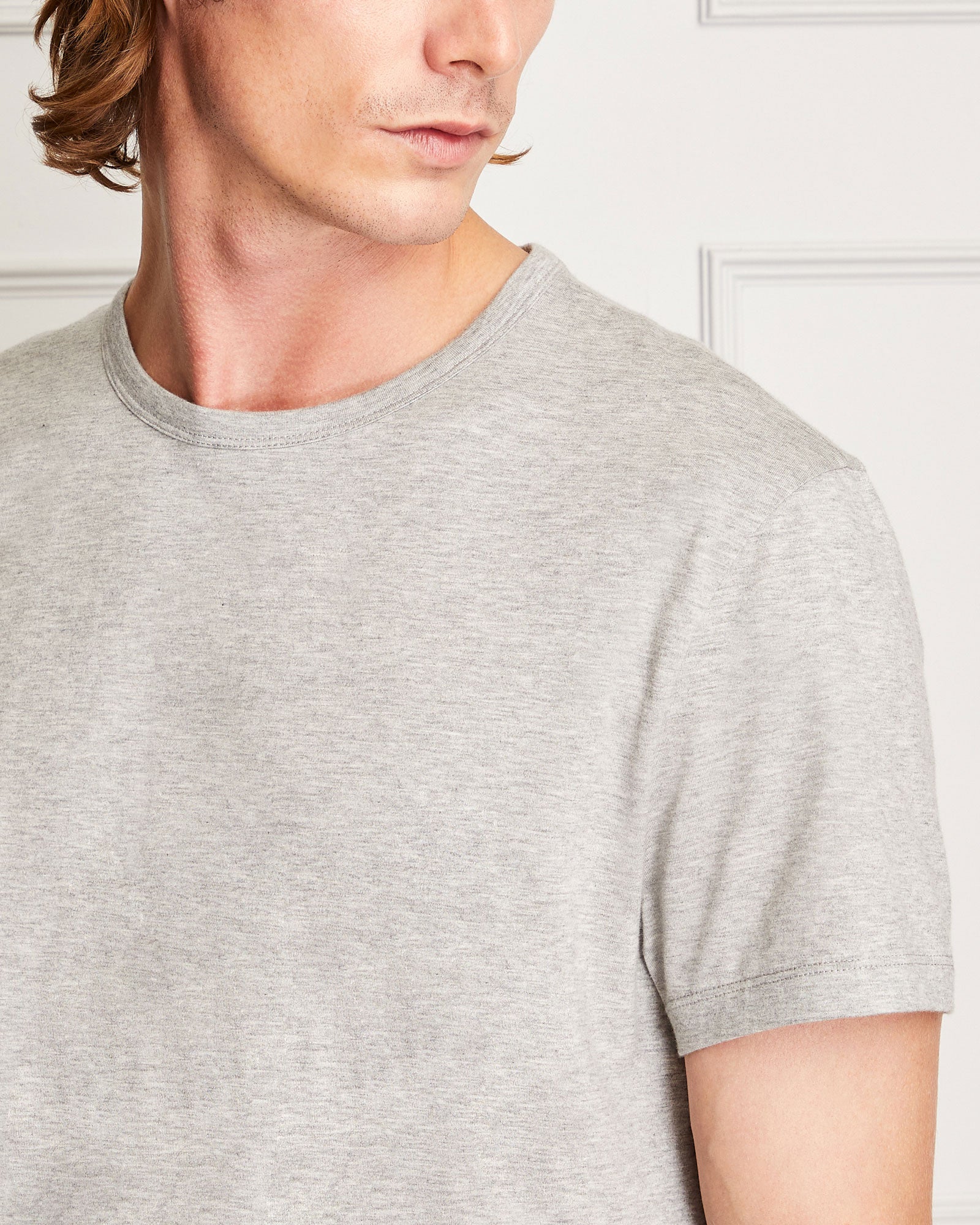 CLUB MONACO - T-shirt en tissu japonais - Mélange Gris