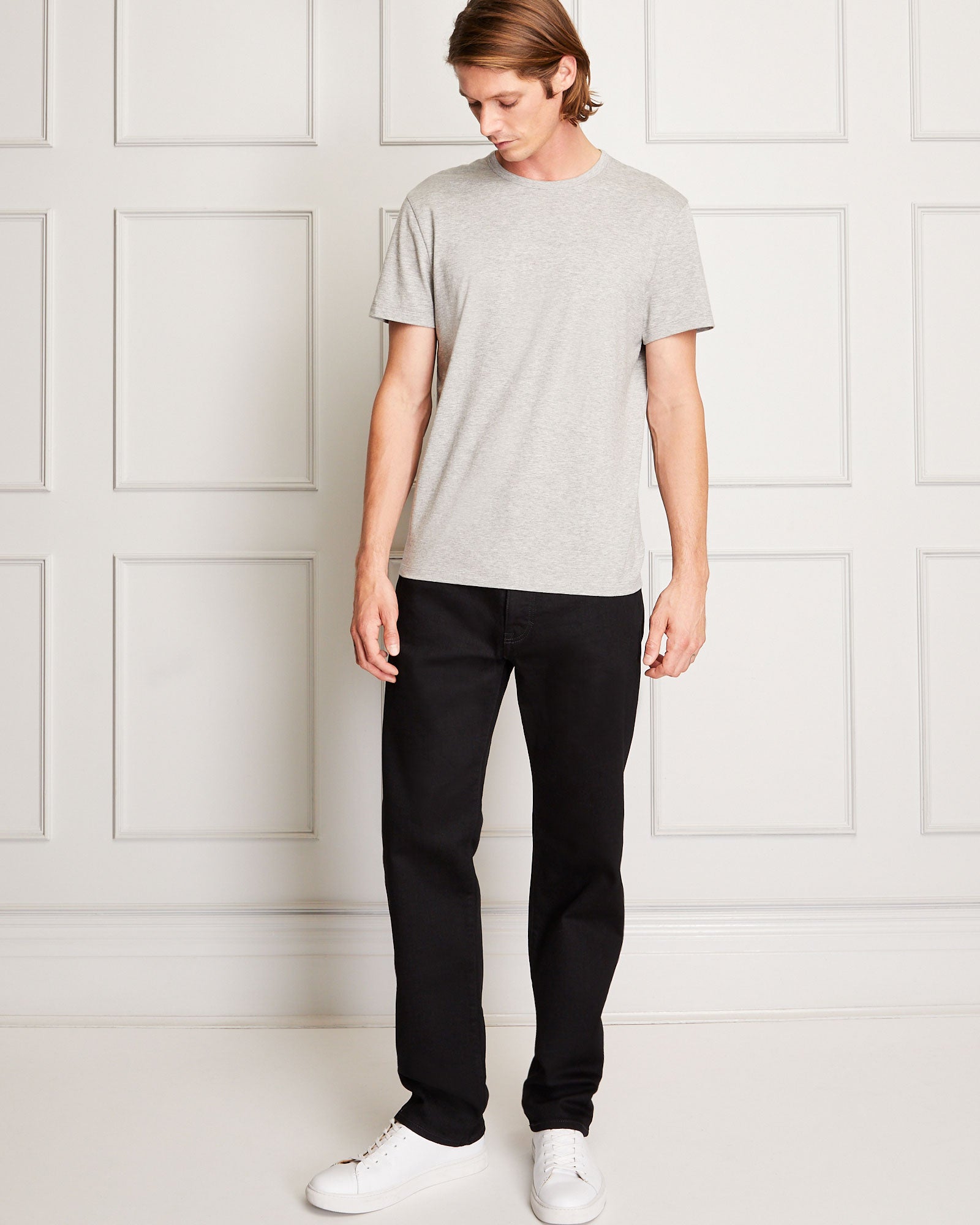 CLUB MONACO - T-shirt en tissu japonais - Mélange Gris