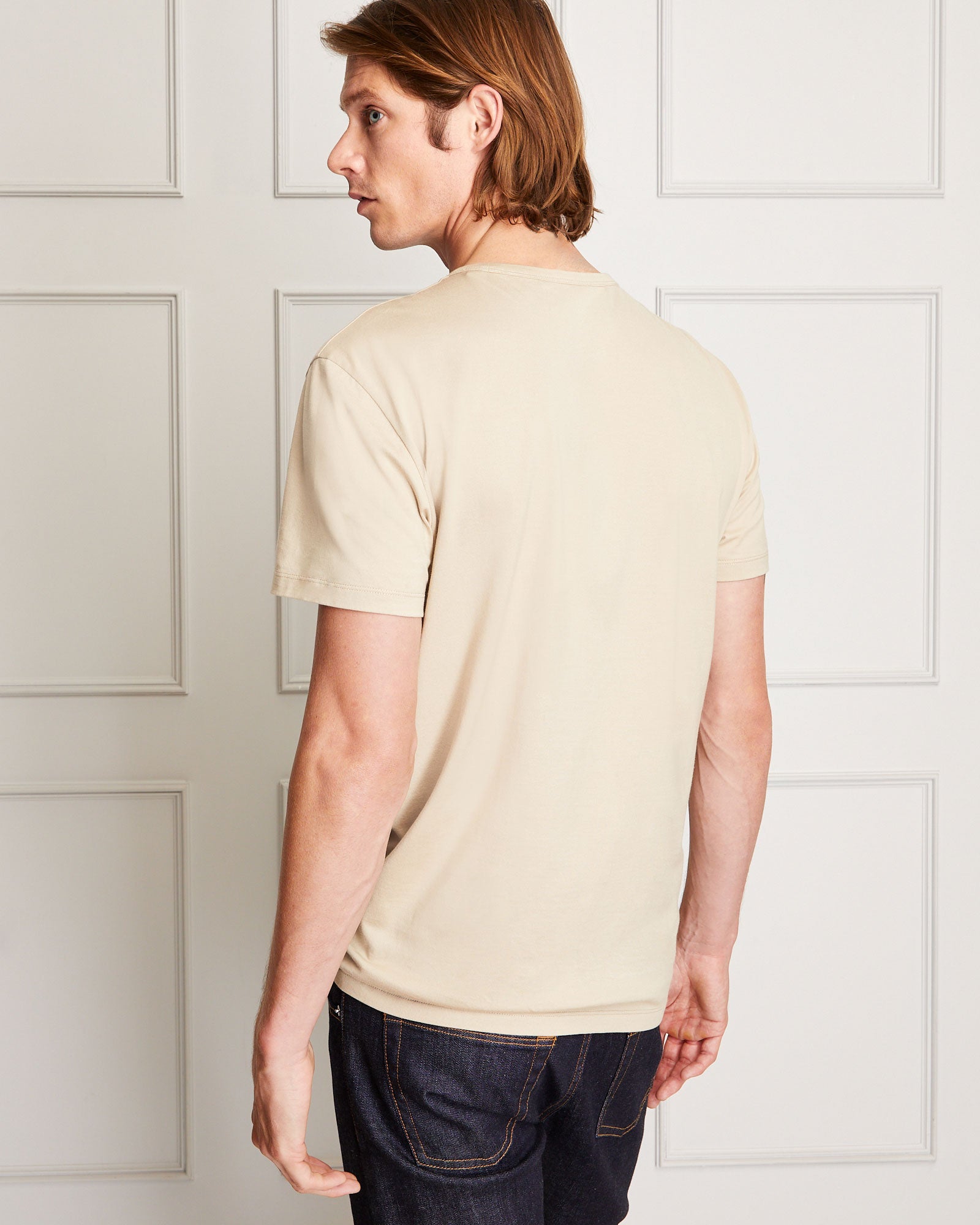 CLUB MONACO - Japanese Cotton Short Sleeve Tee - Tan