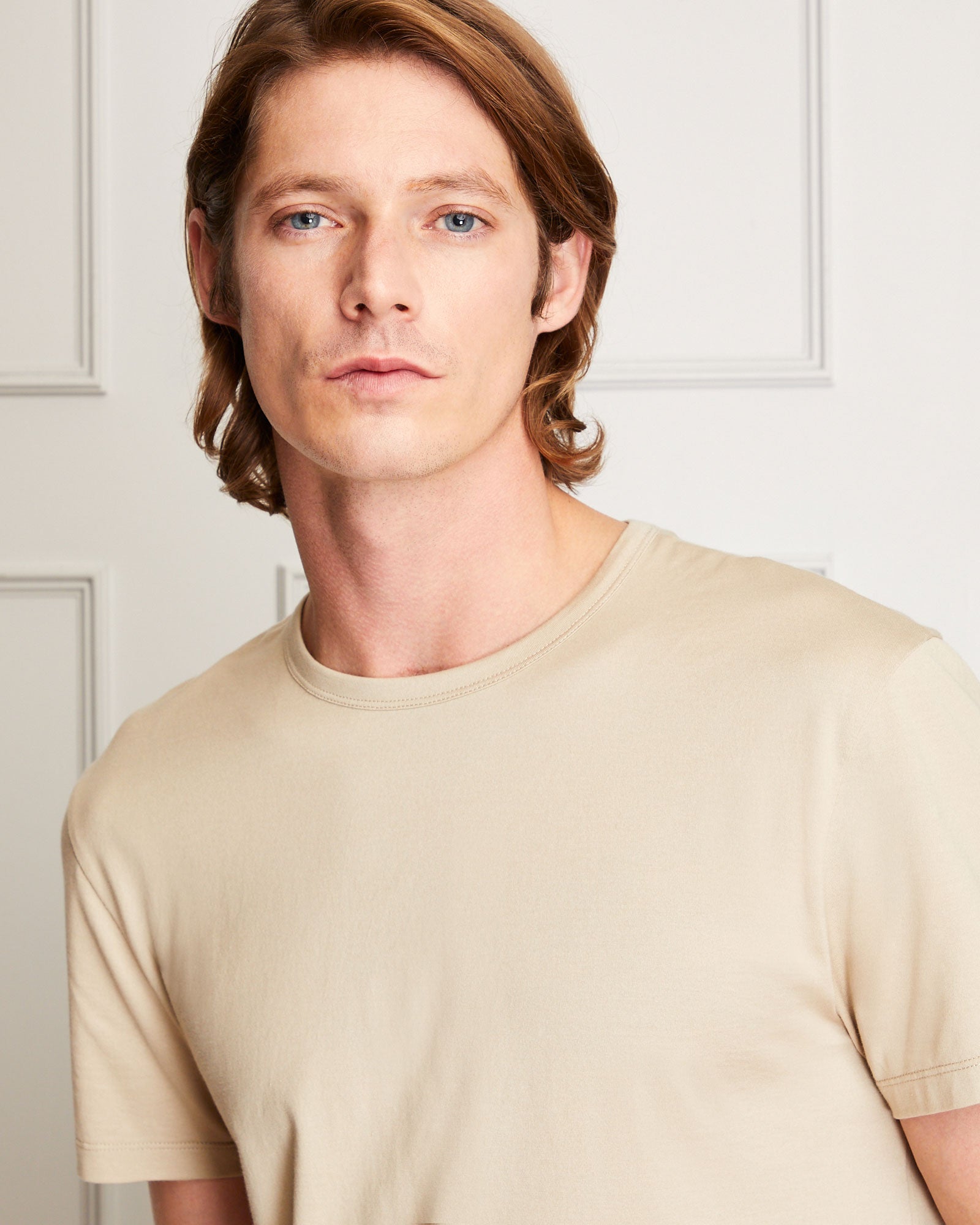CLUB MONACO - Japanese Cotton Short Sleeve Tee - Tan