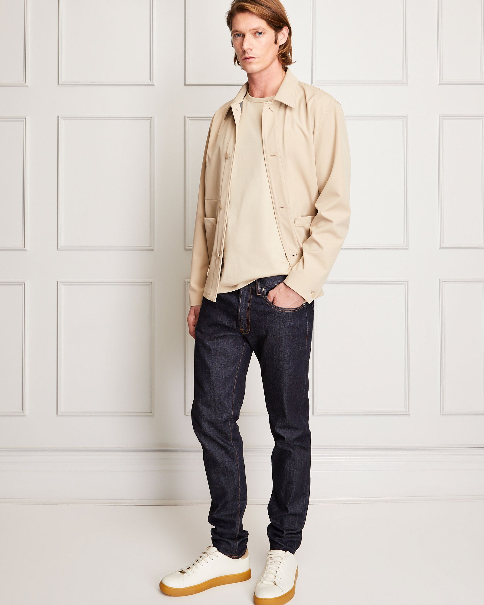 CLUB MONACO - Japanese Cotton Short Sleeve Tee - Tan