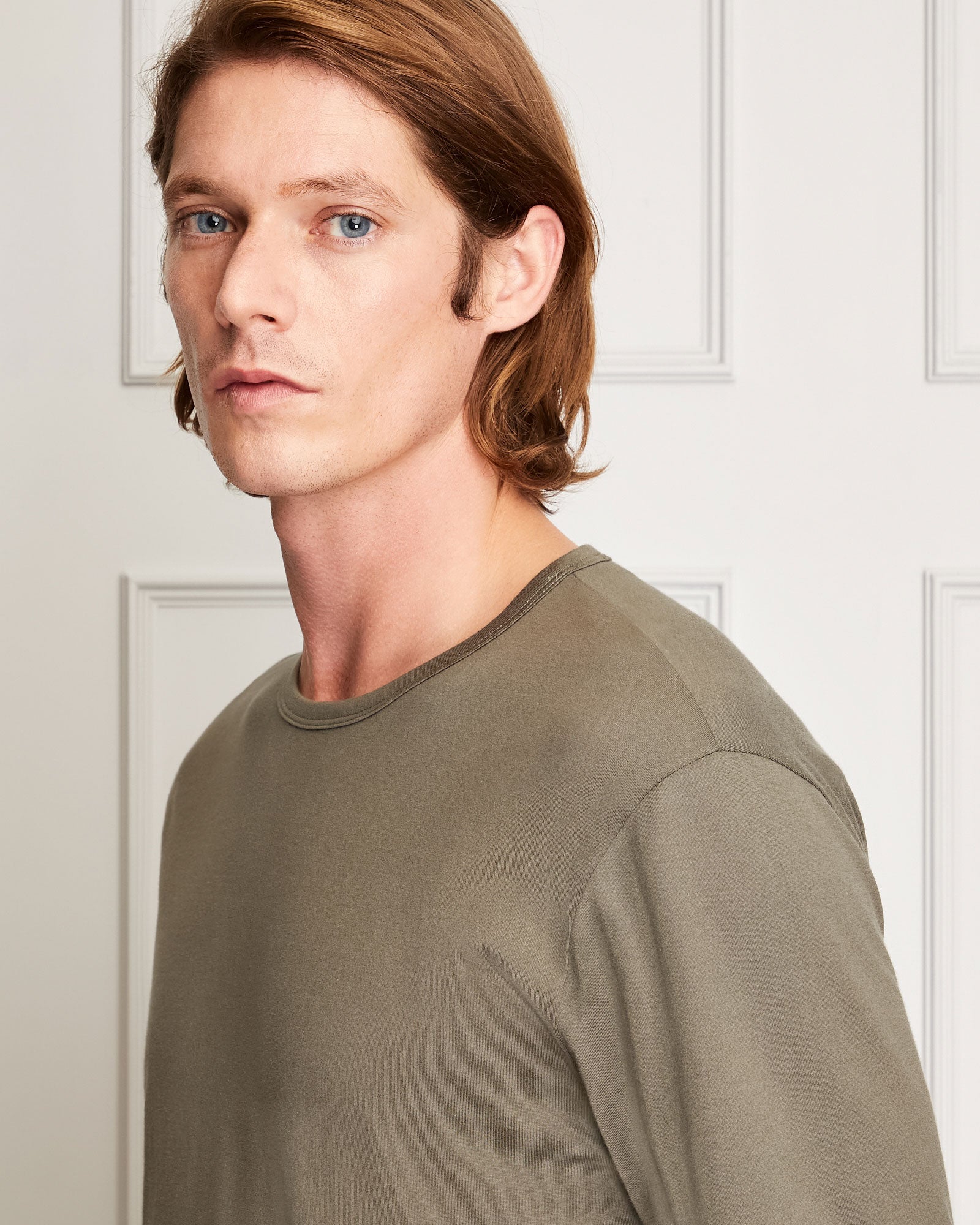 CLUB MONACO - T-shirt japonais à manches longues - Olive foncée