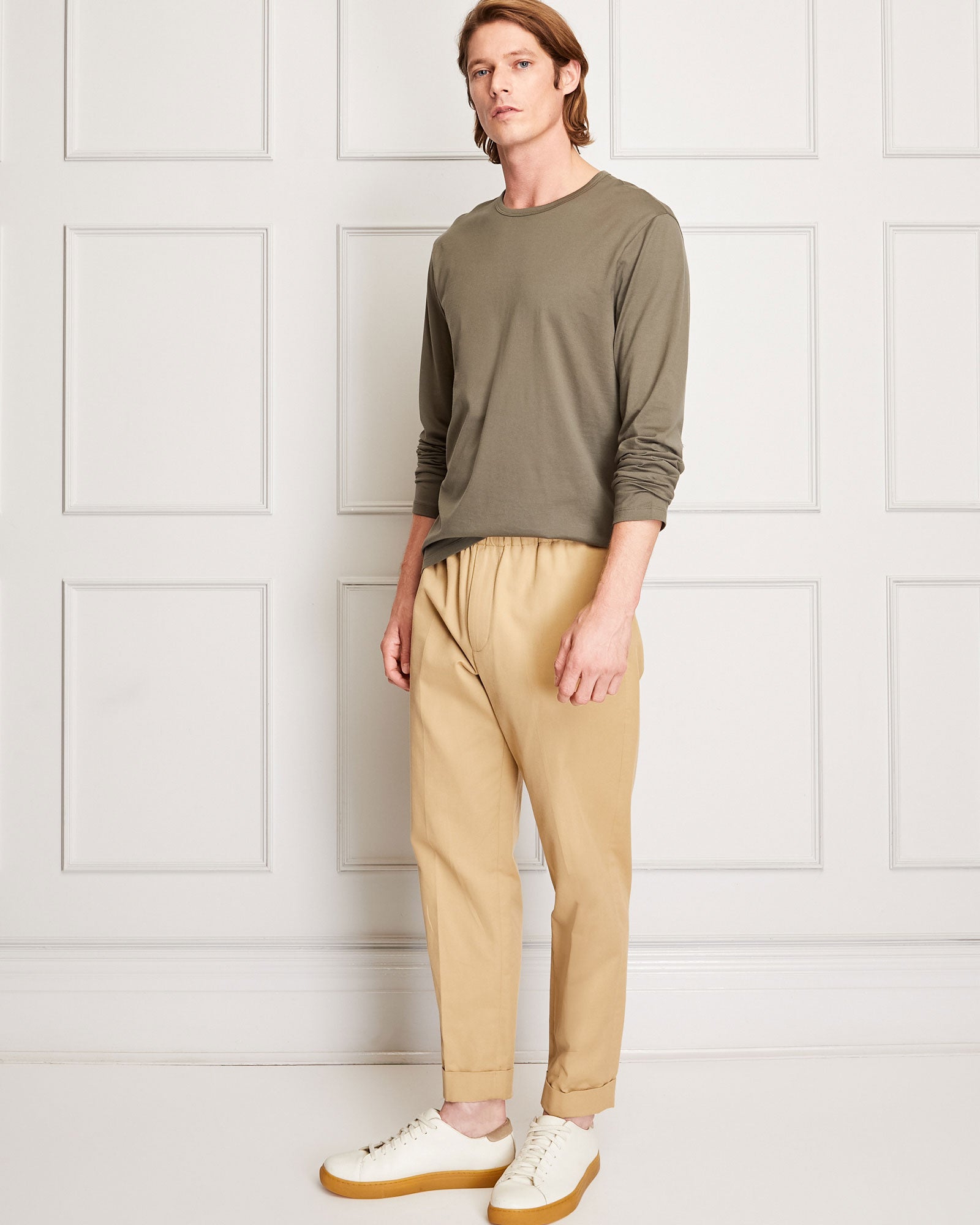 CLUB MONACO - T-shirt japonais à manches longues - Olive foncée