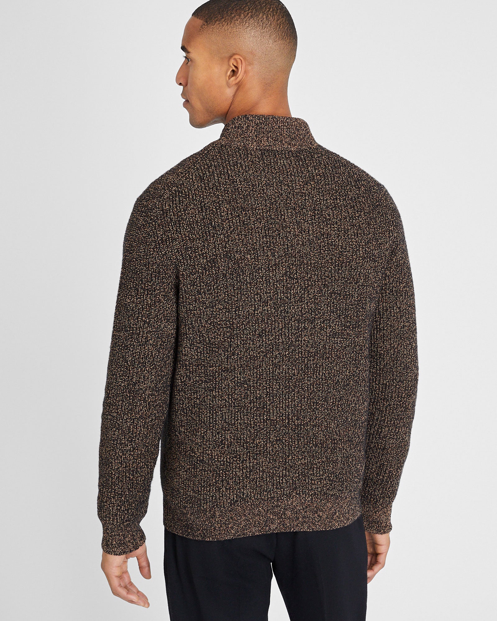 CLUB MONACO - Chandail texturé à glissière - Mélange blax