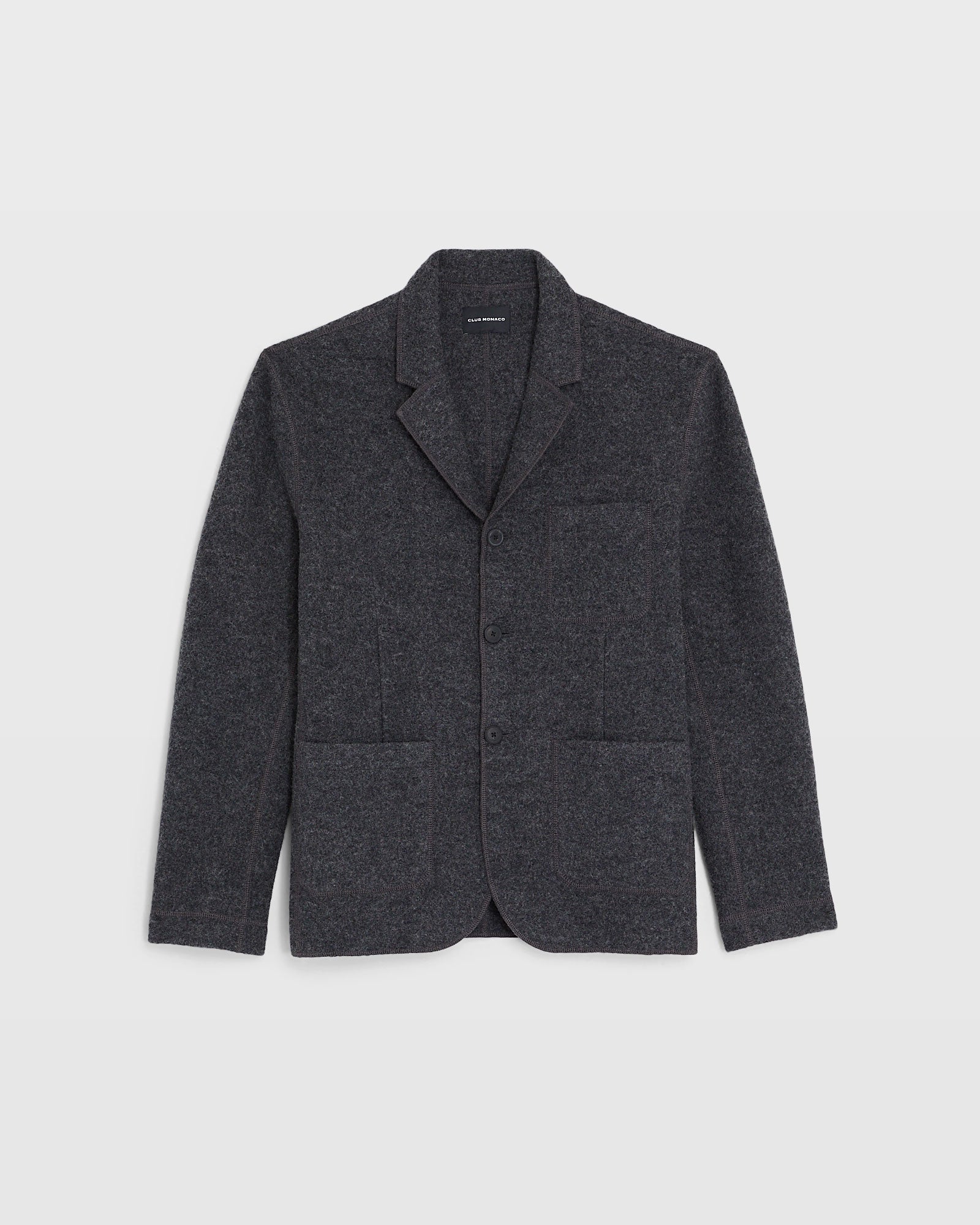 CLUB MONACO - Felted Chore Coat - Charcoal