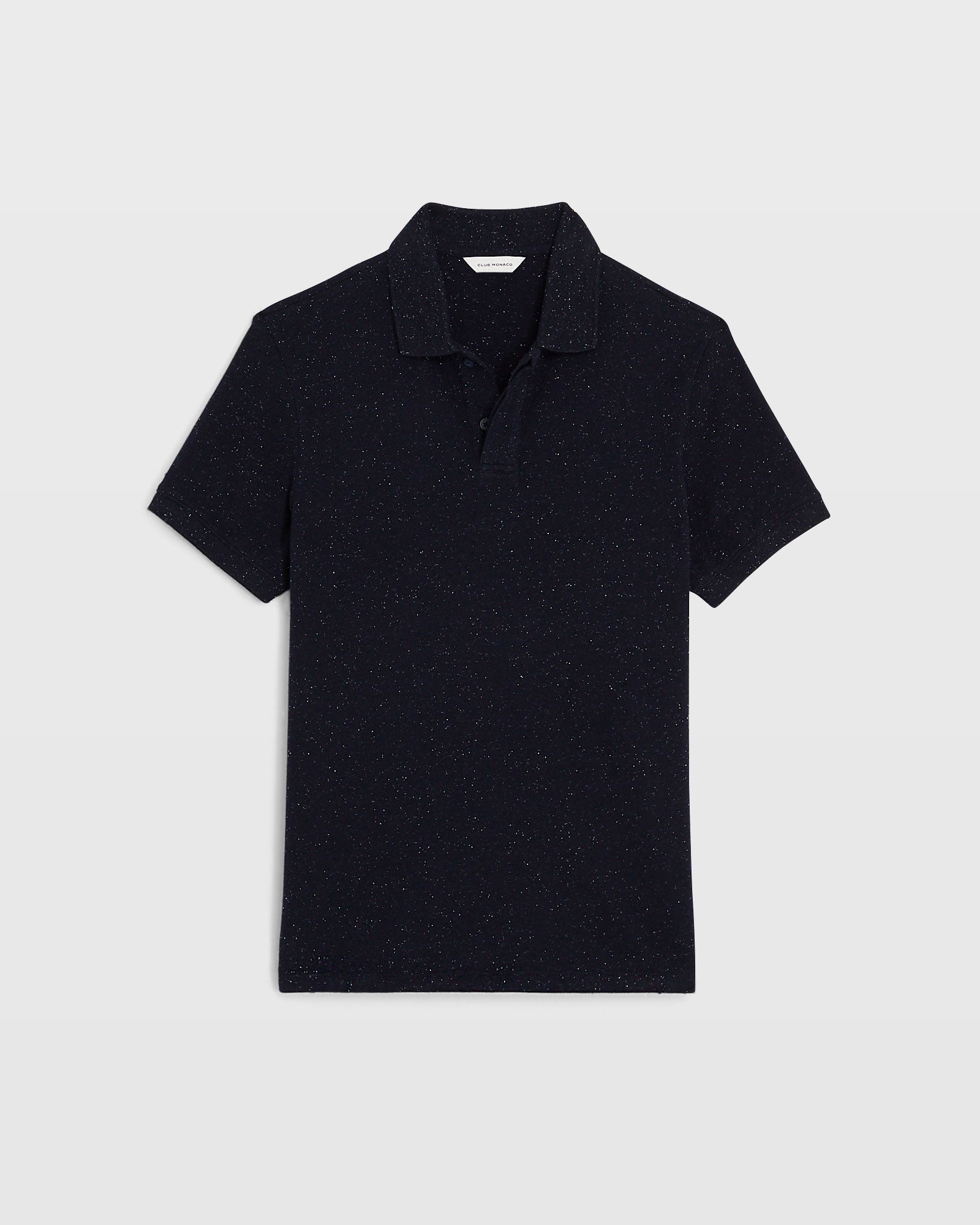CLUB MONACO - Polo piqué boutonneux - Marine