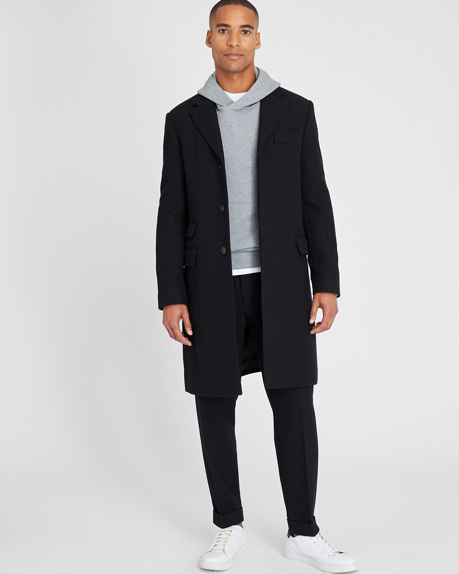 CLUB MONACO - Classic Topcoat - Black