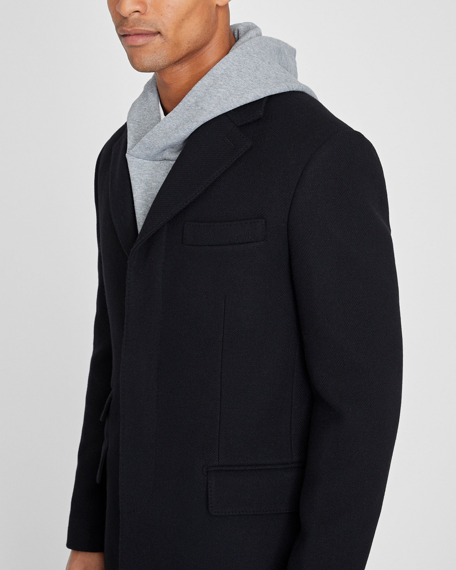 CLUB MONACO - Classic Topcoat - Black