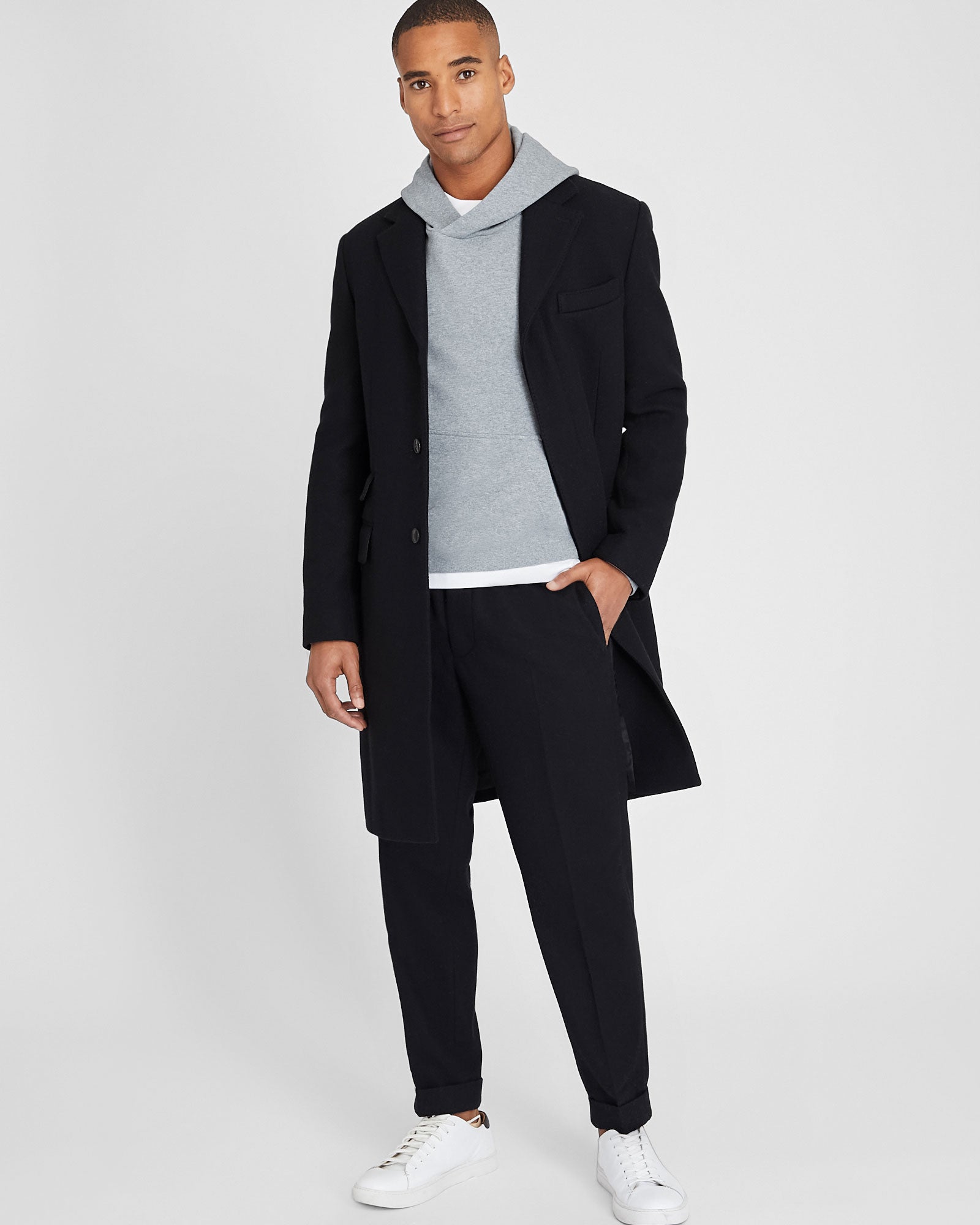 CLUB MONACO - Classic Topcoat - Black