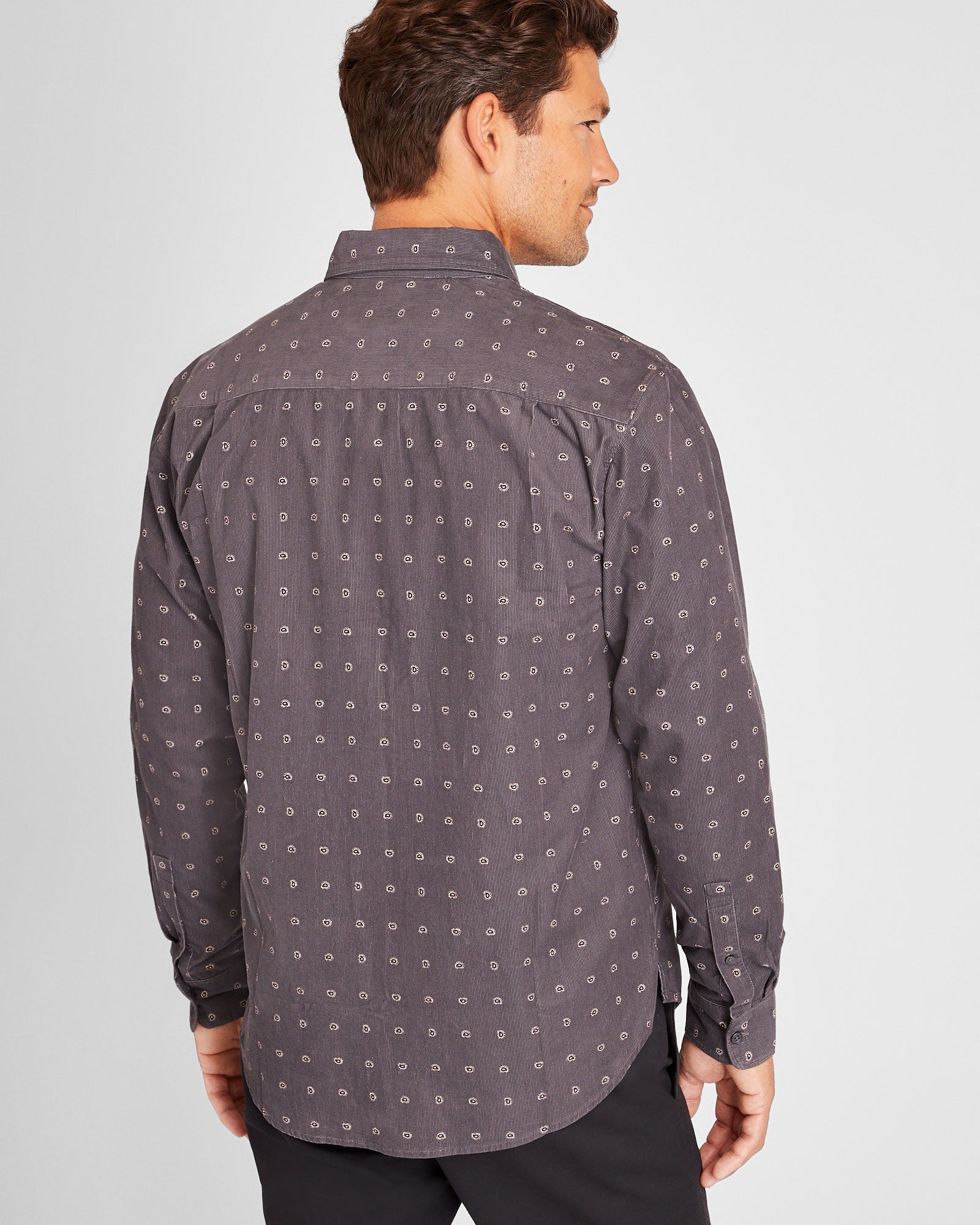 CLUB MONACO - Printed Long-Sleeve Corduroy Shirt - Multi
