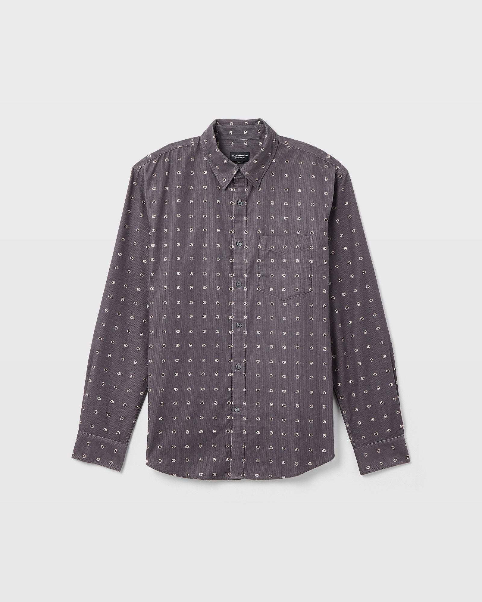 CLUB MONACO - Printed Long-Sleeve Corduroy Shirt - Multi