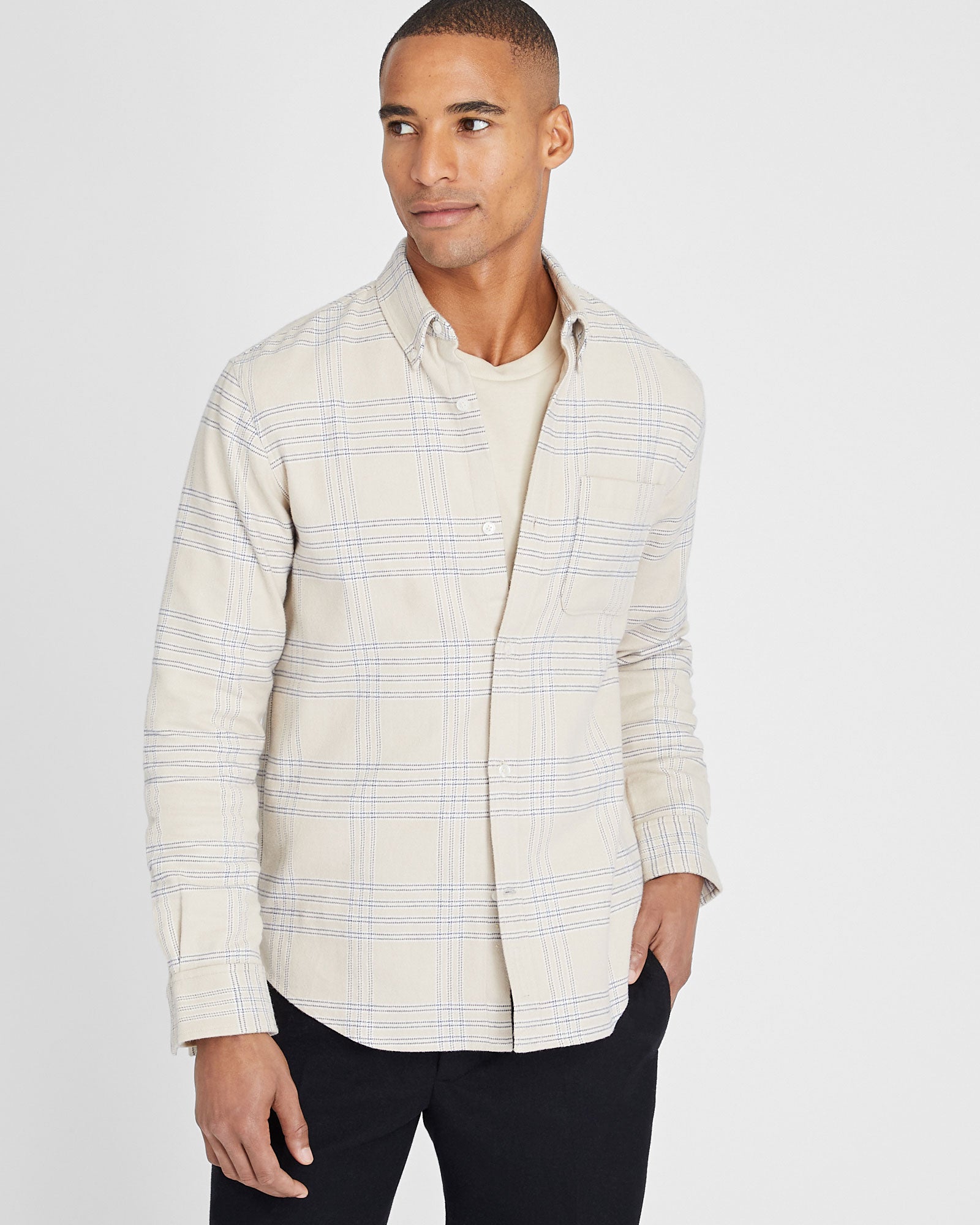 CLUB MONACO - Chemise à carreaux en flanelle - Multi