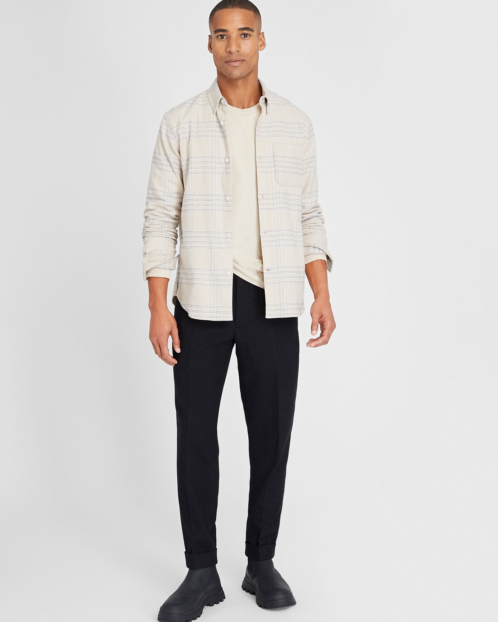 CLUB MONACO - Chemise à carreaux en flanelle - Multi