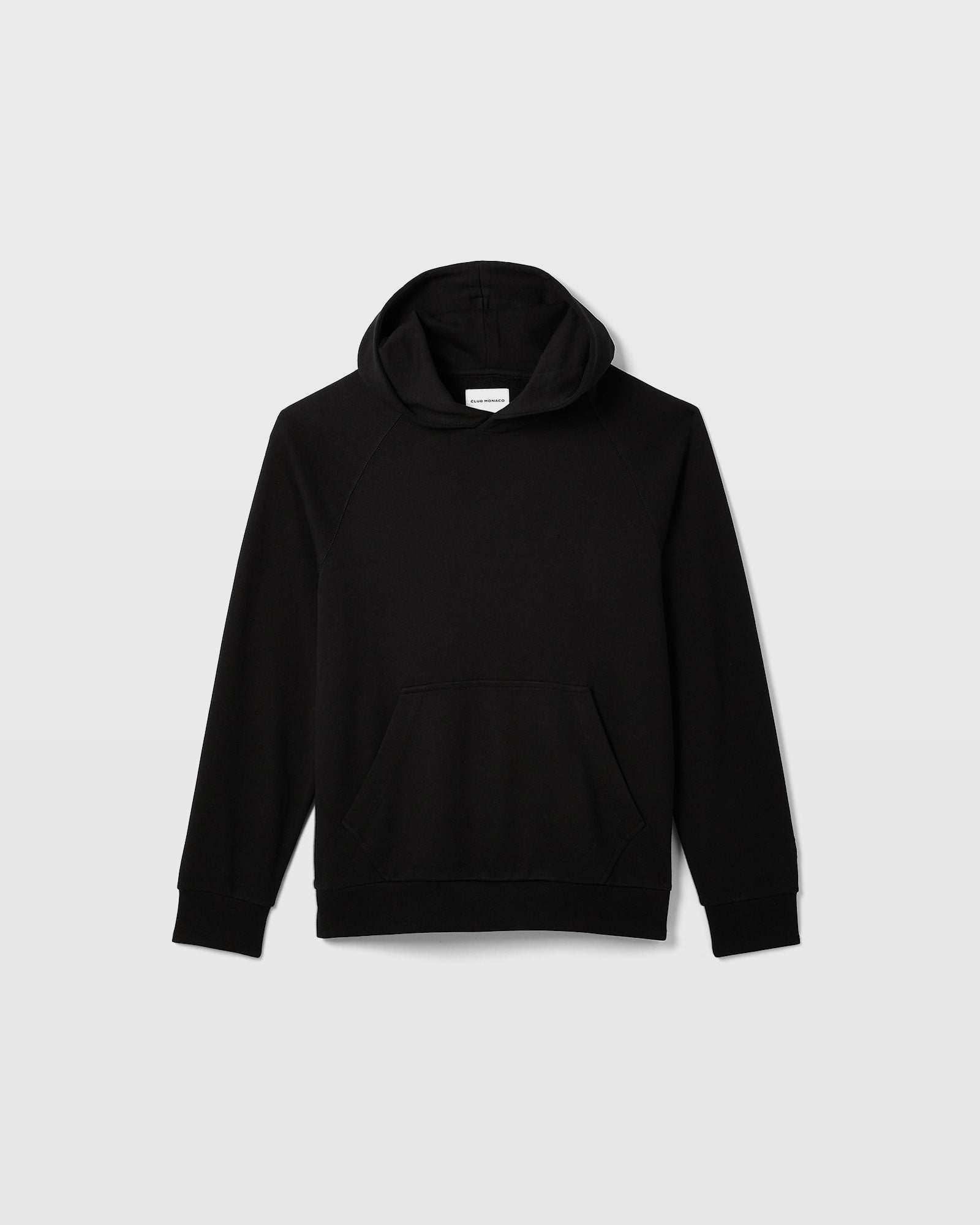 CLUB MONACO - Chandail à capuchon tissu bouclette - Noir