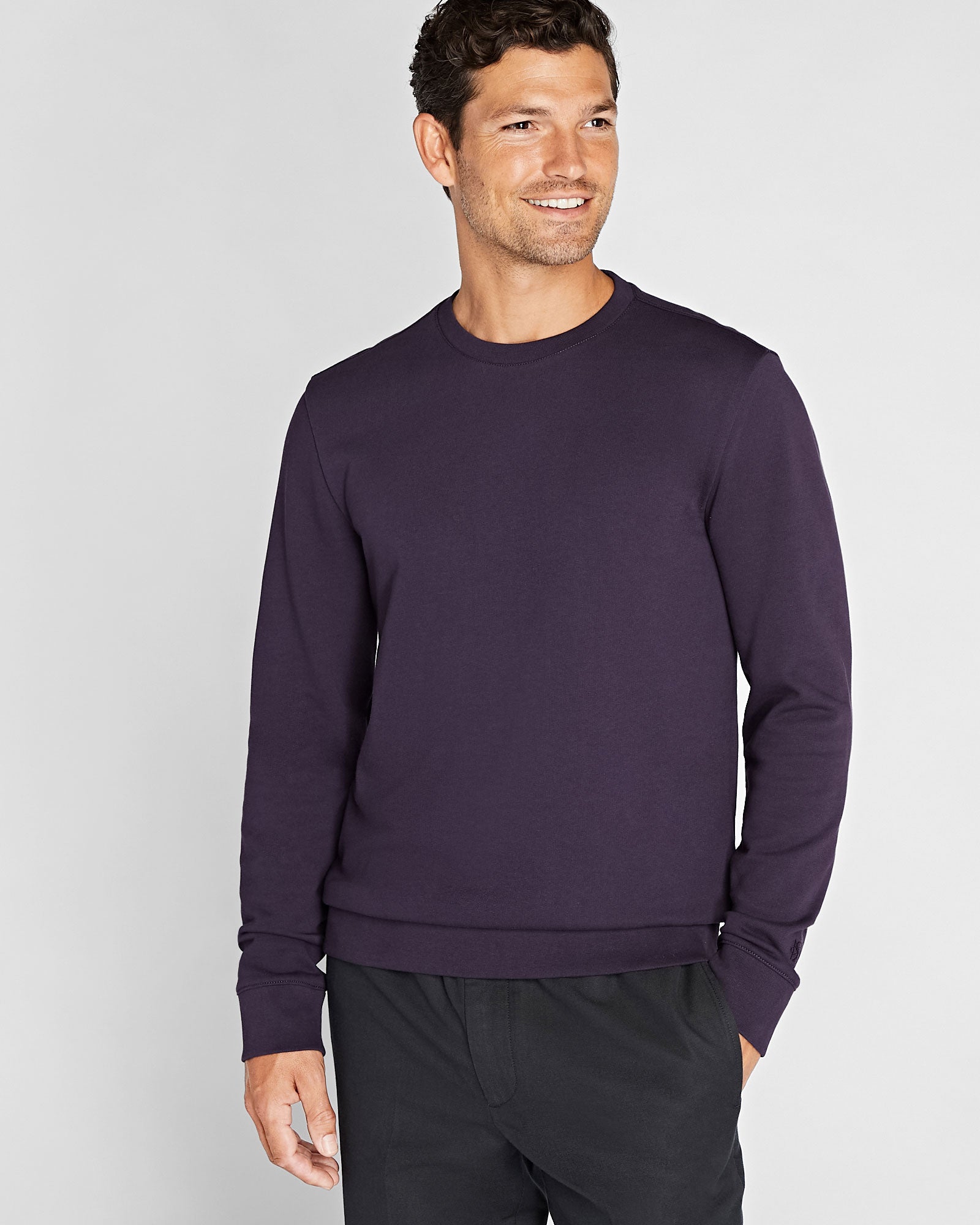 CLUB MONACO - Coton ouaté de base en tissu éponge - Vin
