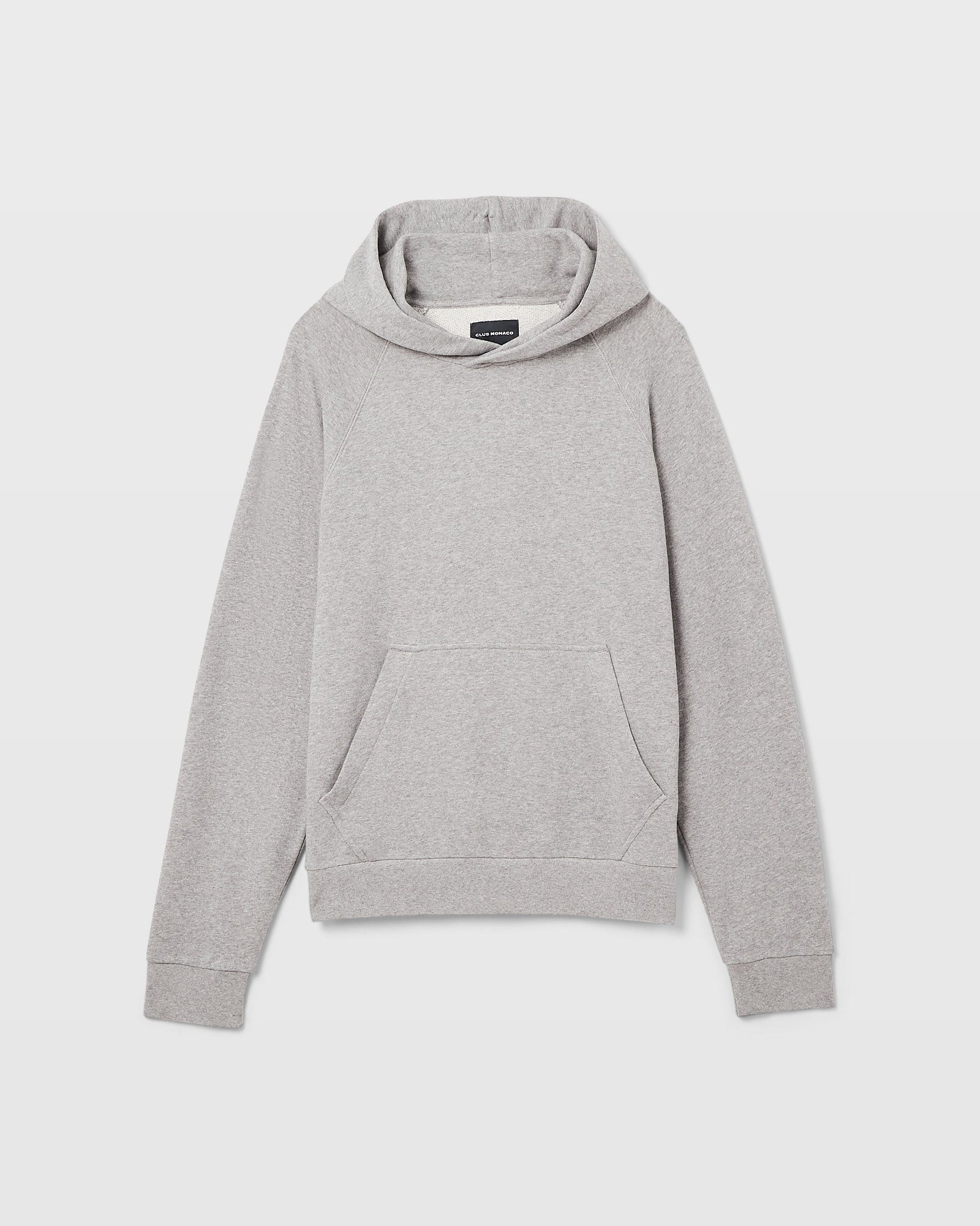 CLUB MONACO - Classic Cotton Terry Hoodie - Grey Mix