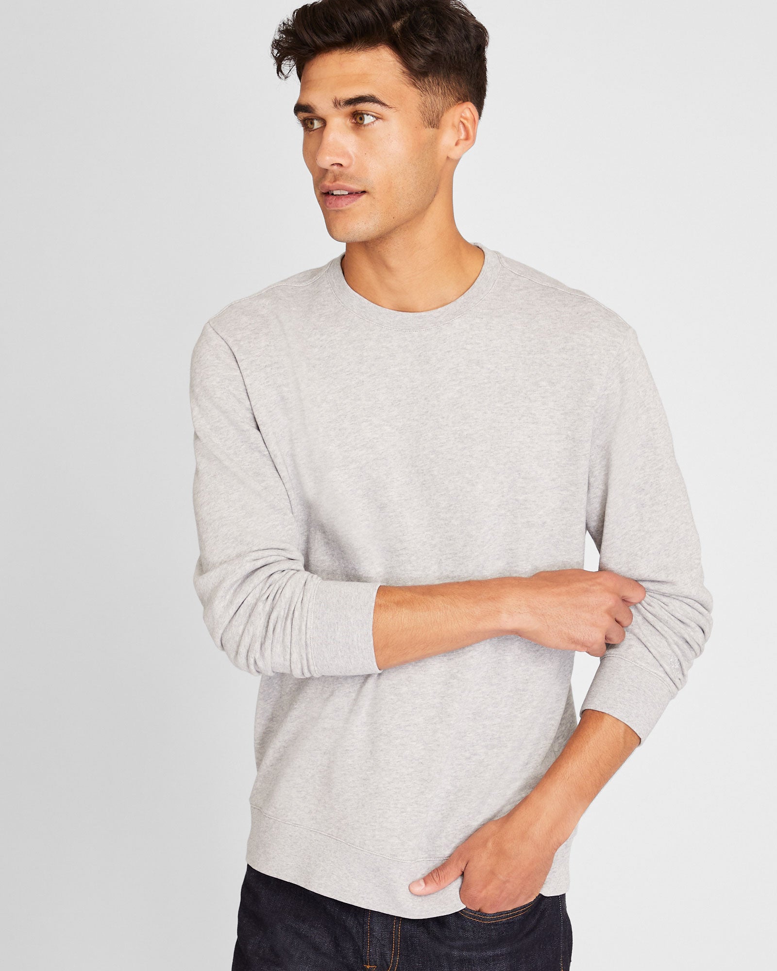 CLUB MONACO - Coton ouaté en tissu éponge - Mélange Gris