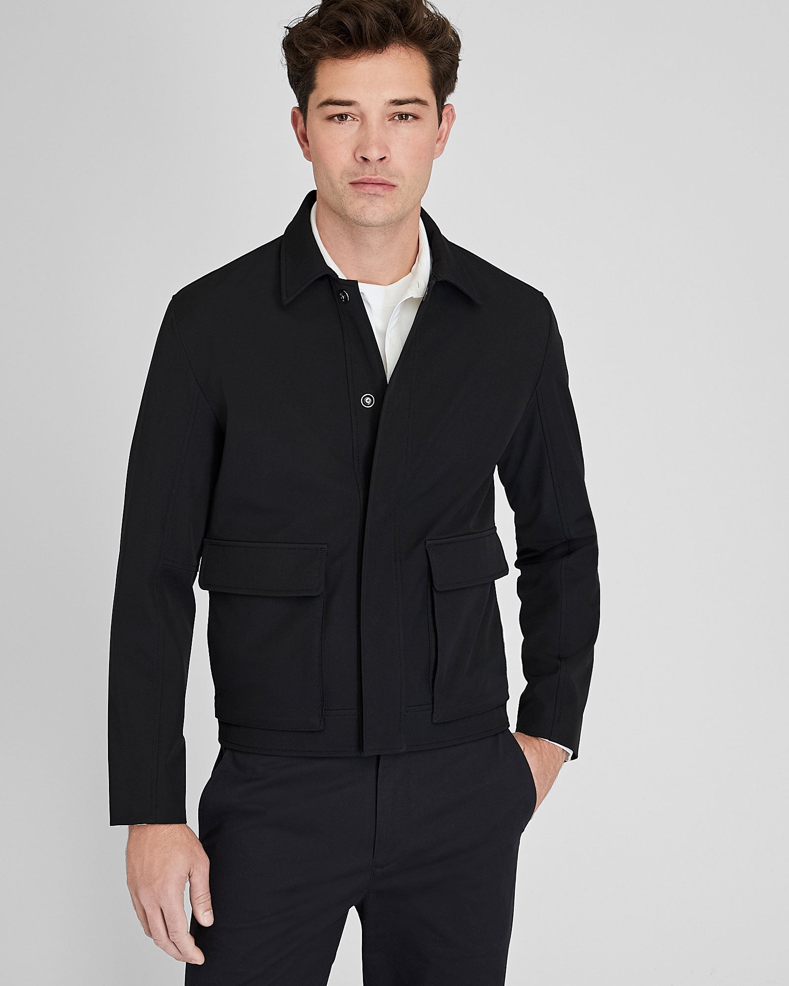CLUB MONACO - Blouson aviateur à poche cargo - Noir
