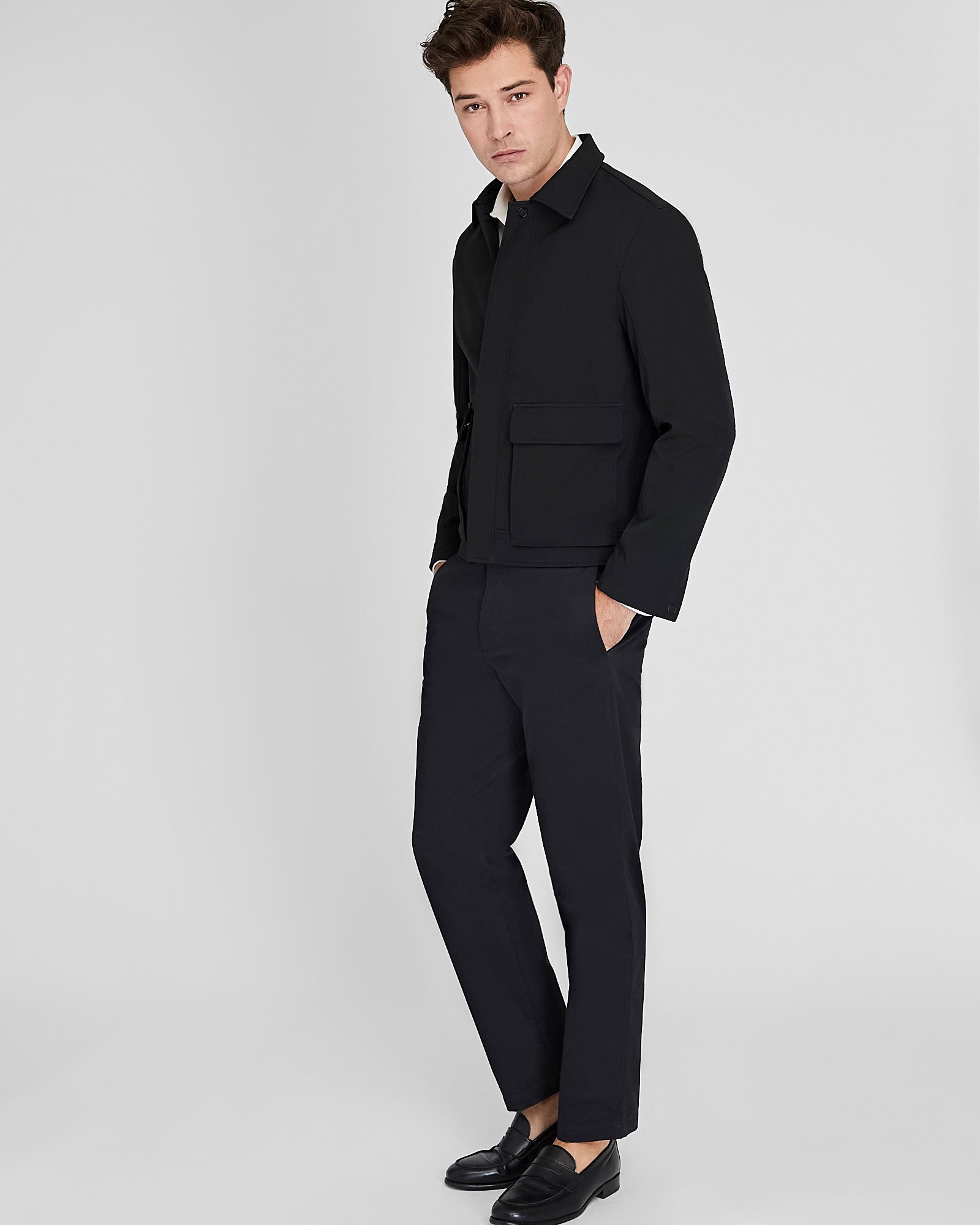 CLUB MONACO - Blouson aviateur à poche cargo - Noir