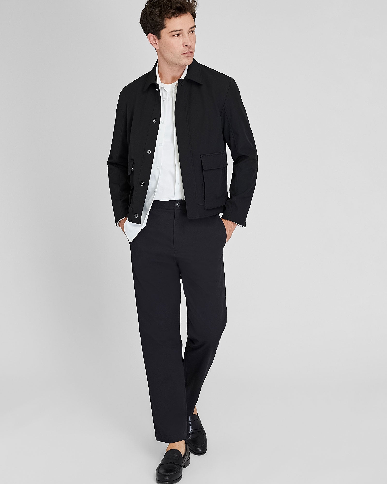 CLUB MONACO - Blouson aviateur à poche cargo - Noir