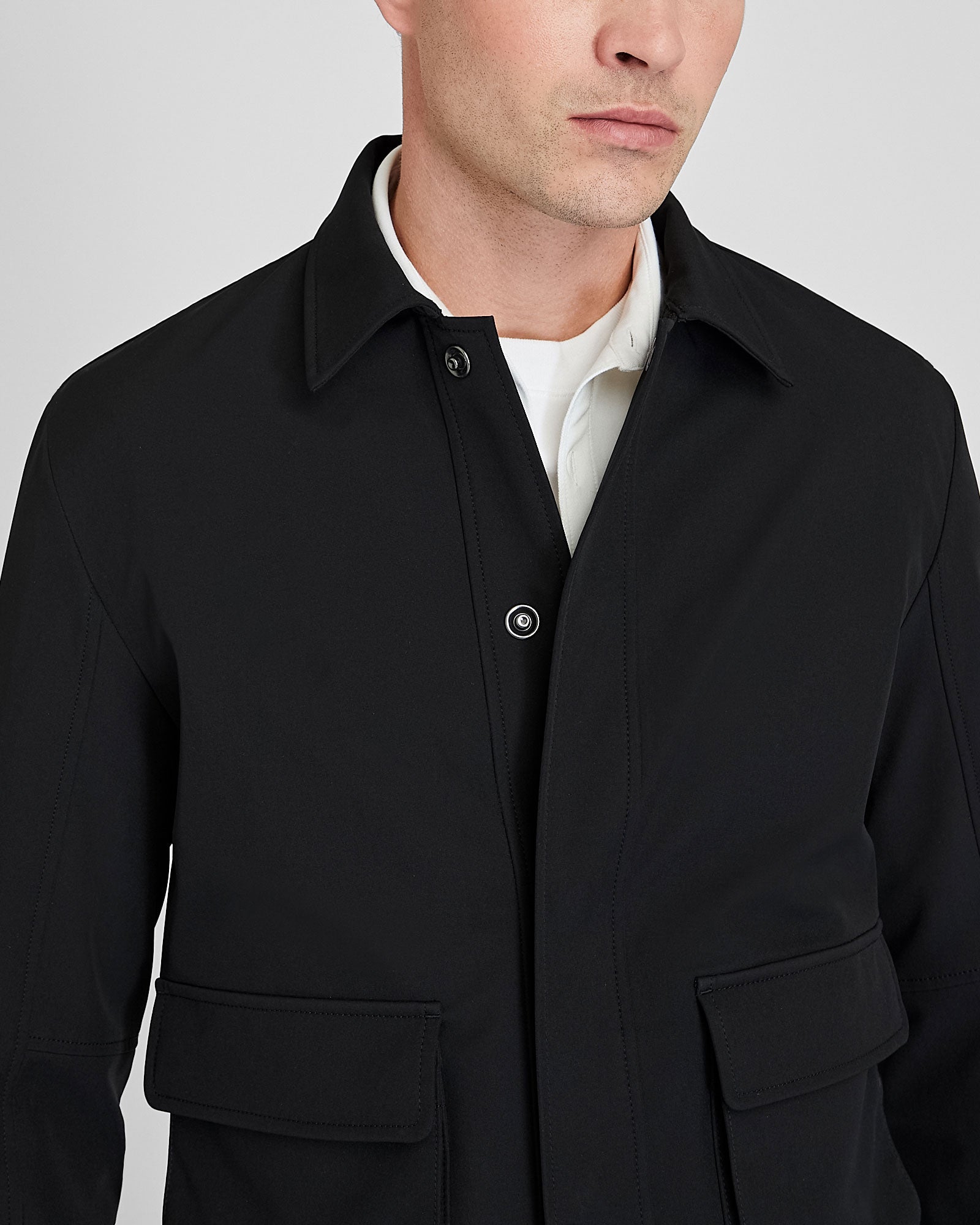 CLUB MONACO - Blouson aviateur à poche cargo - Noir