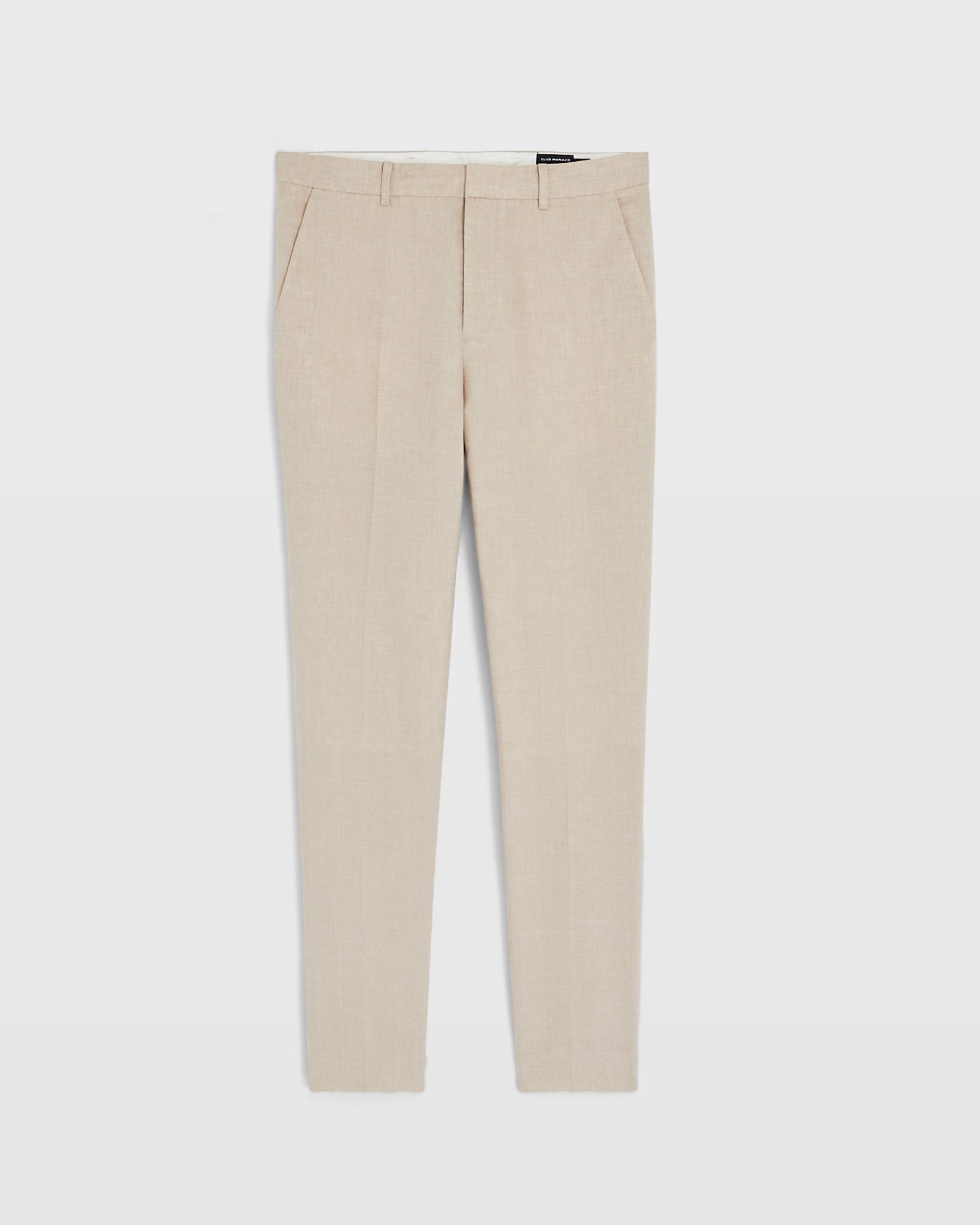 CLUB MONACO - Pantalon de costume tech en lin - Mélange kaki clair