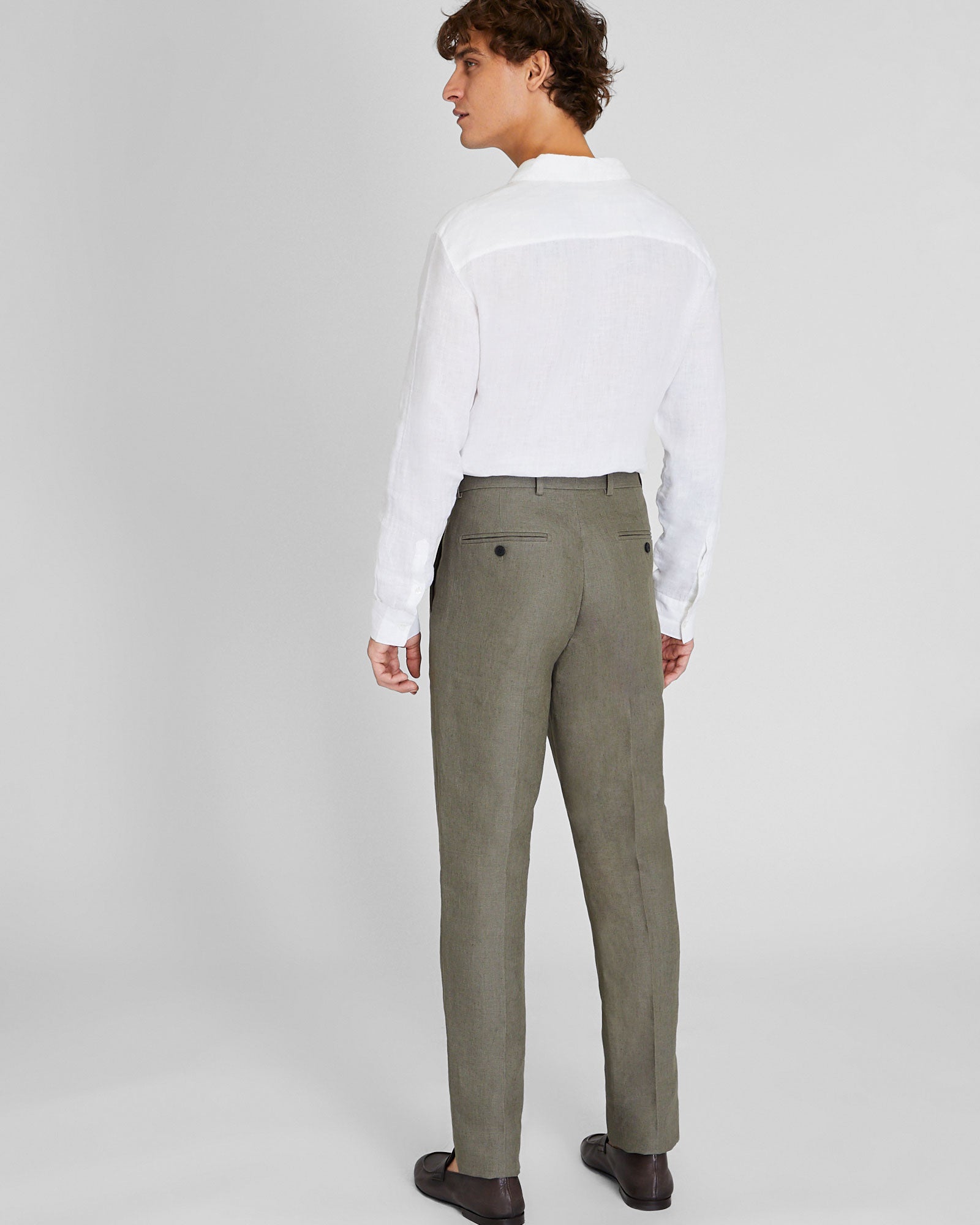 CLUB MONACO - Linen Suit Trouser - Olive