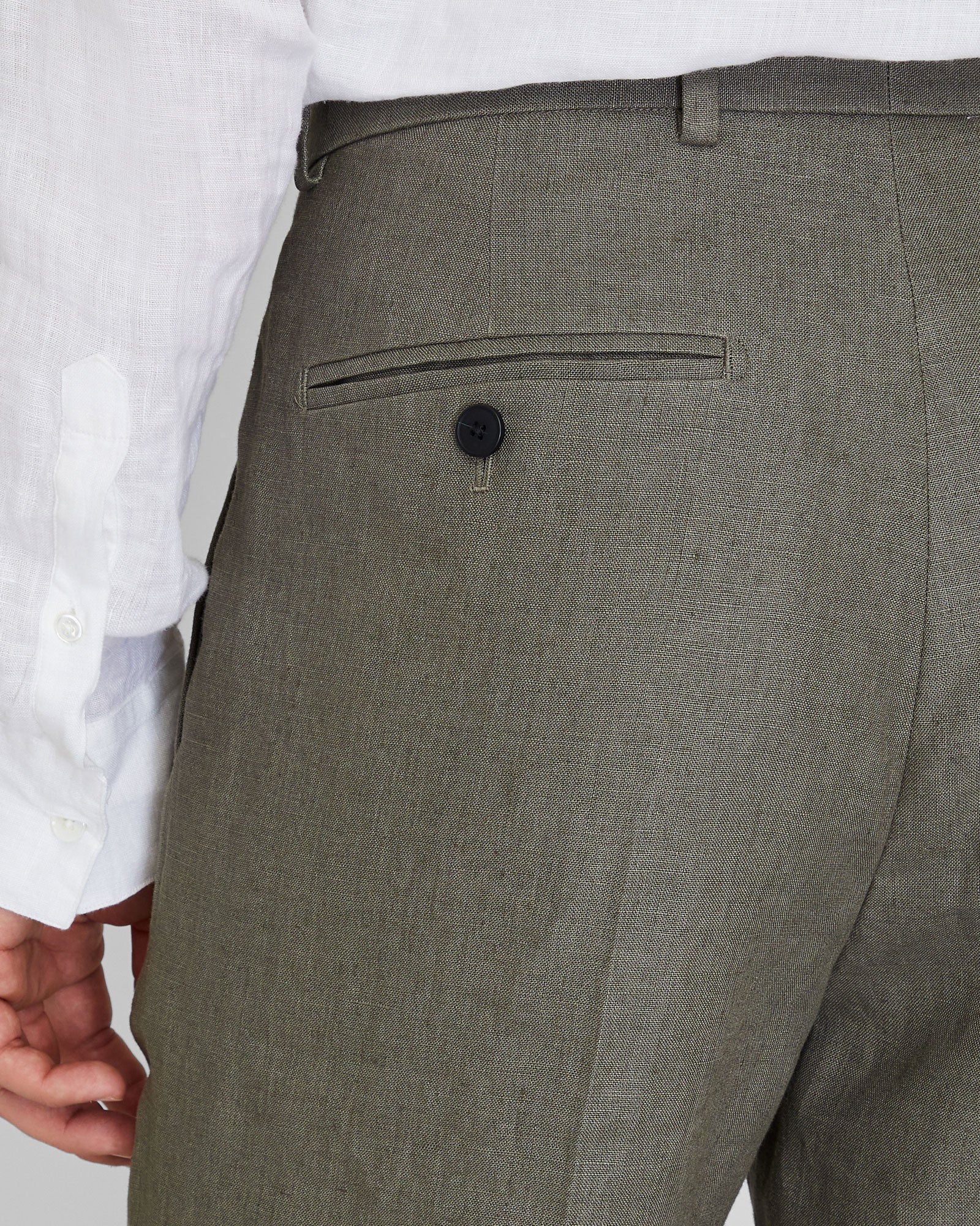 CLUB MONACO - Linen Suit Trouser - Olive