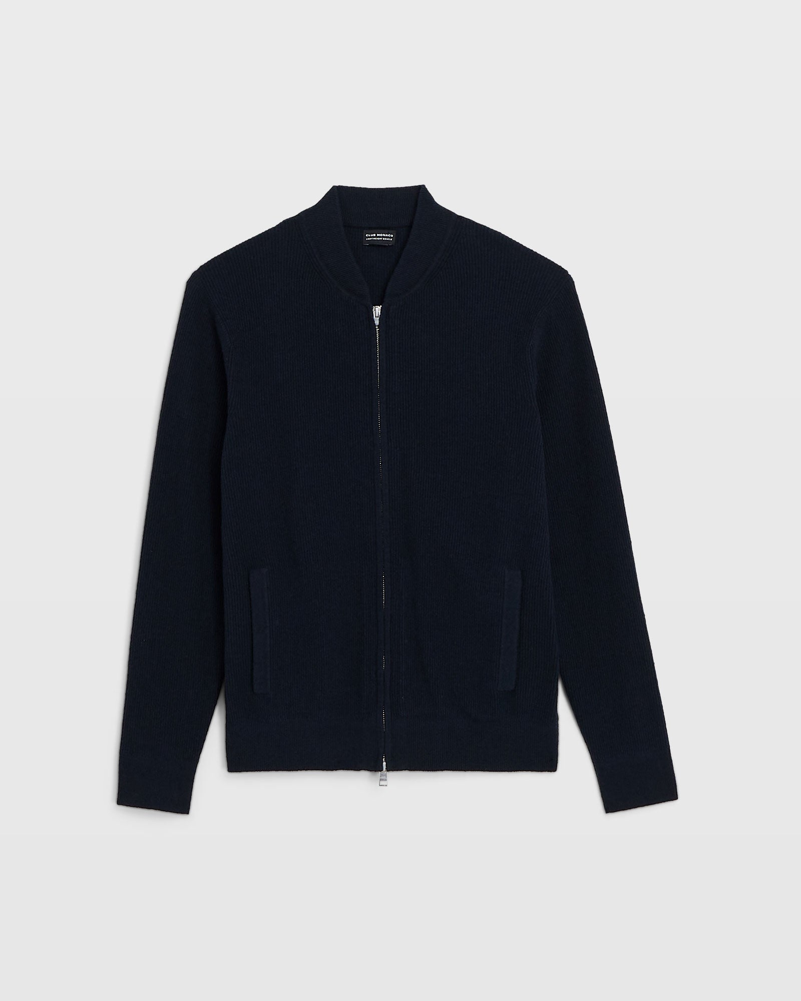 CLUB MONACO - Chandail bouclé à glissière - Marine
