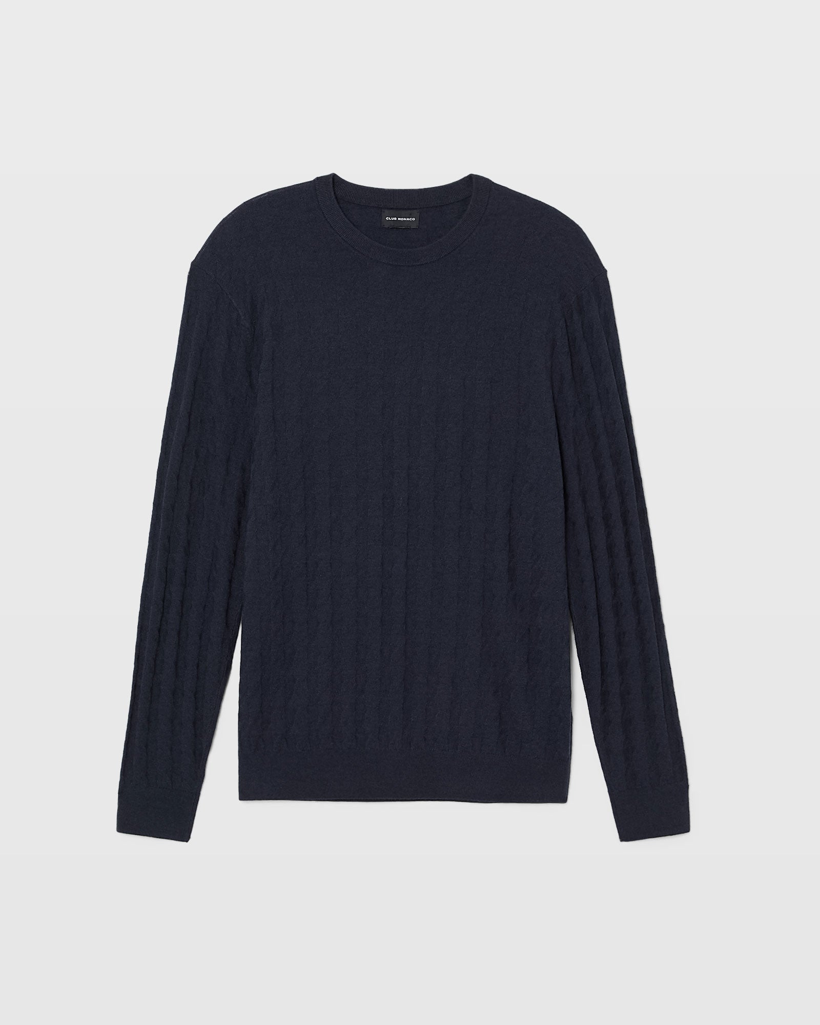 CLUB MONACO - Chandail pied-de-poule en laine - Marine