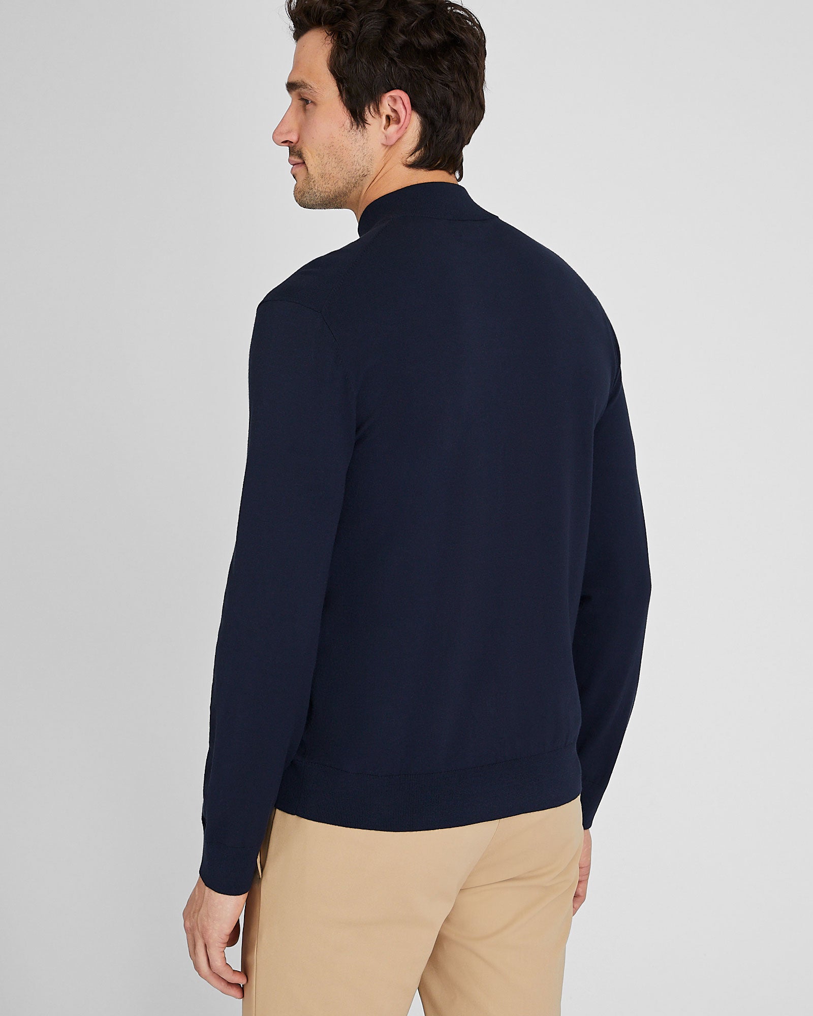 CLUB MONACO - Chandail technique à glissière 1/4 - Marine