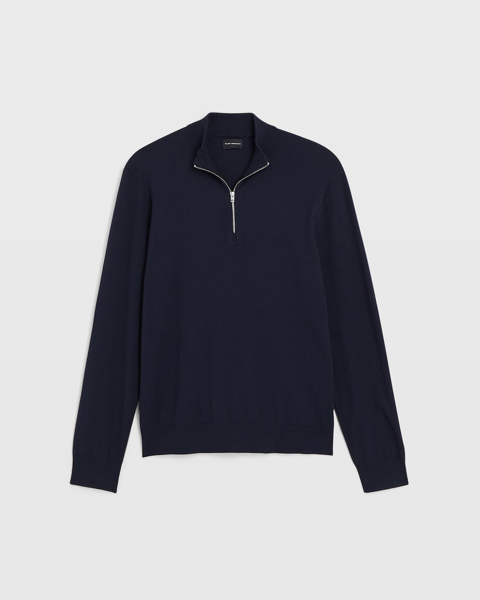 CLUB MONACO - Chandail technique à glissière 1/4 - Marine