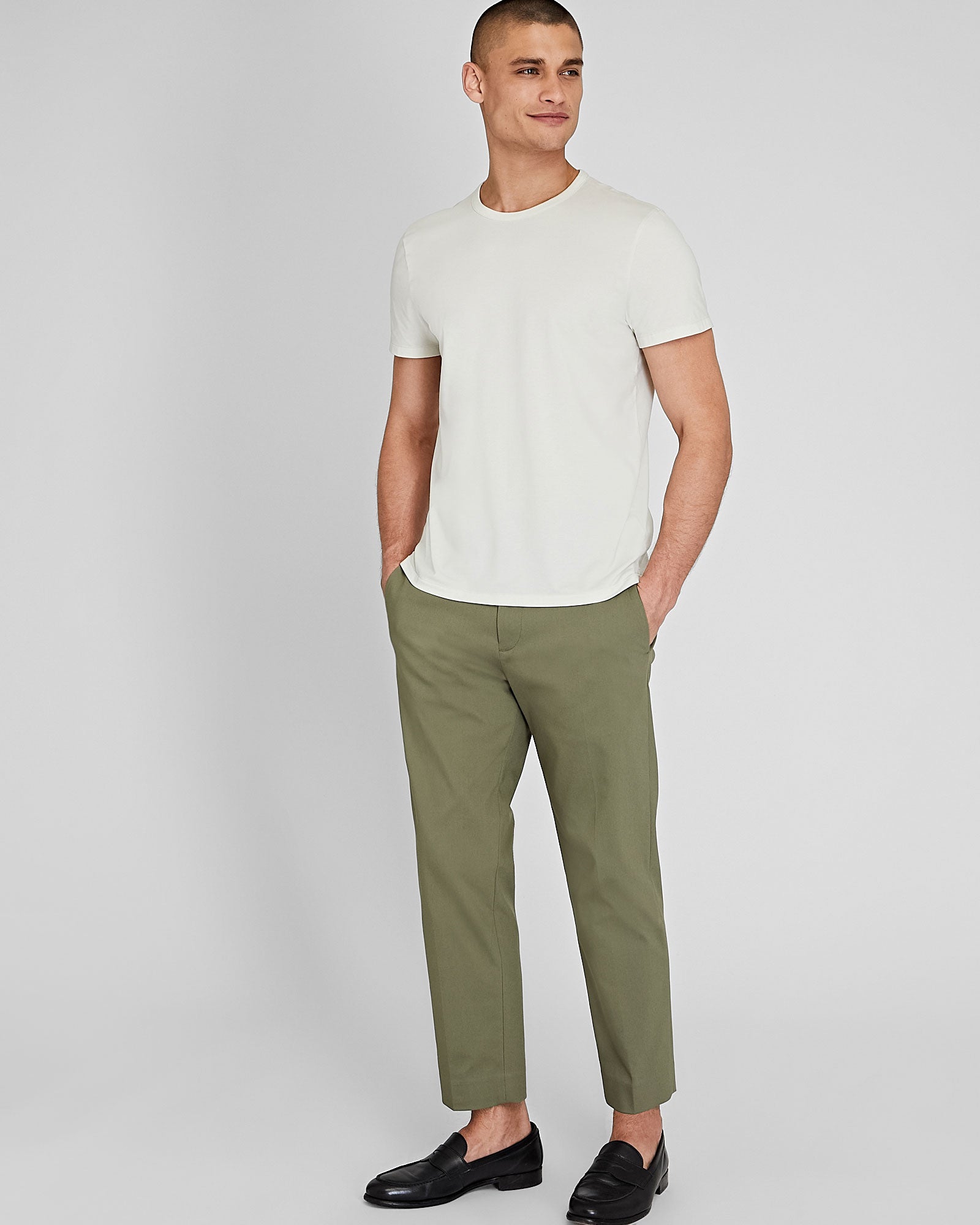 CLUB MONACO - Short Sleeve Tech Tee - Off White
